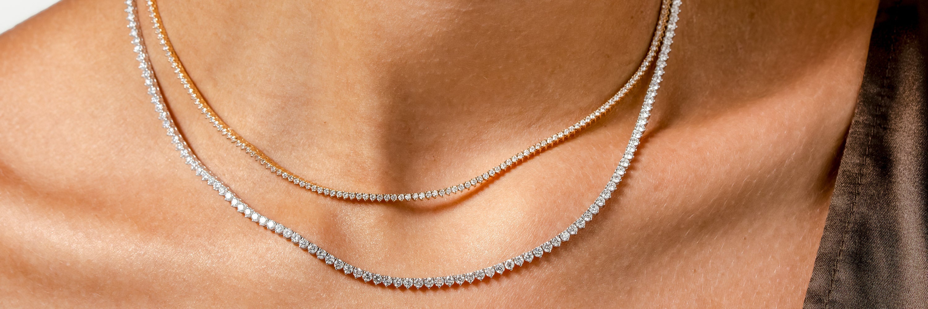 Lab-Grown Diamond Tennis Necklaces
