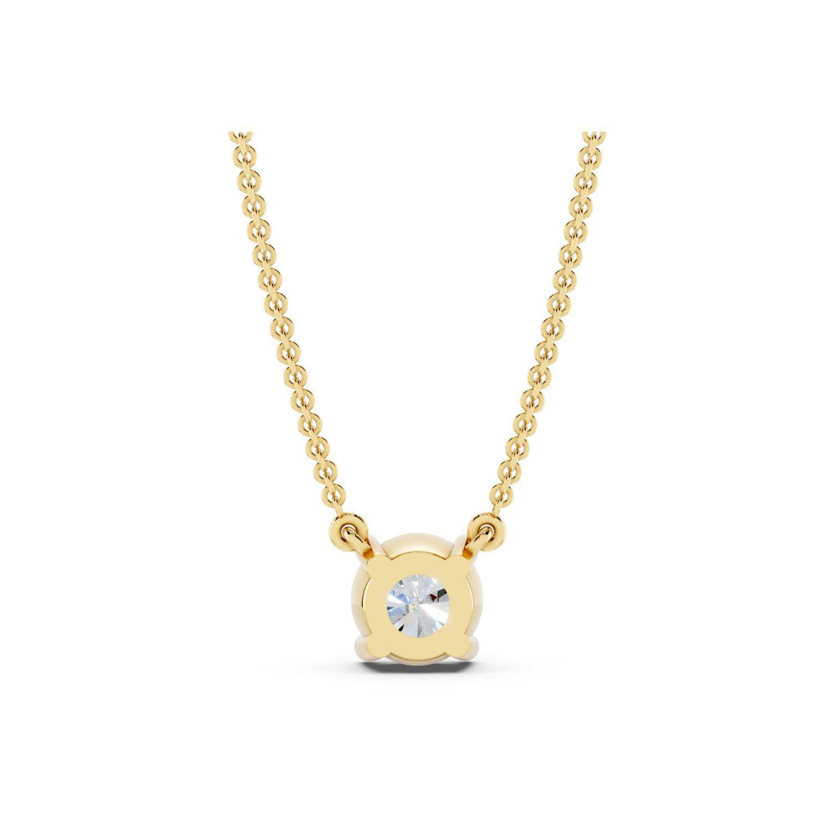 1/2 Carat Round Diamond Solitaire Necklace