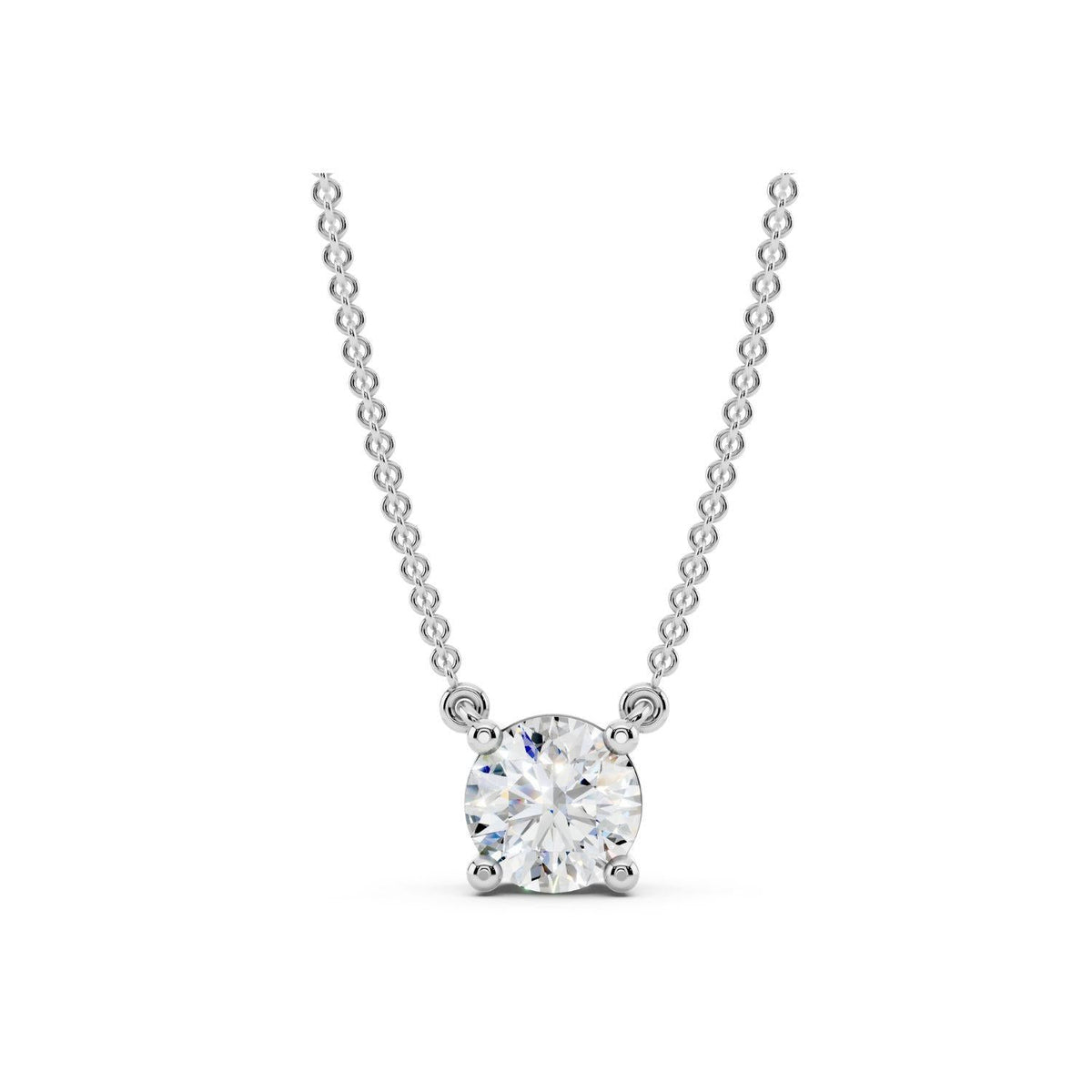 1/2 Carat Round Diamond Solitaire Necklace