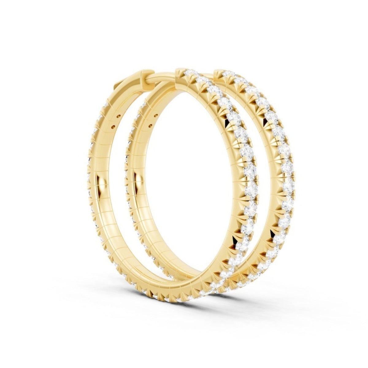 2 Carat Lab Grown Diamond Hoop Earrings