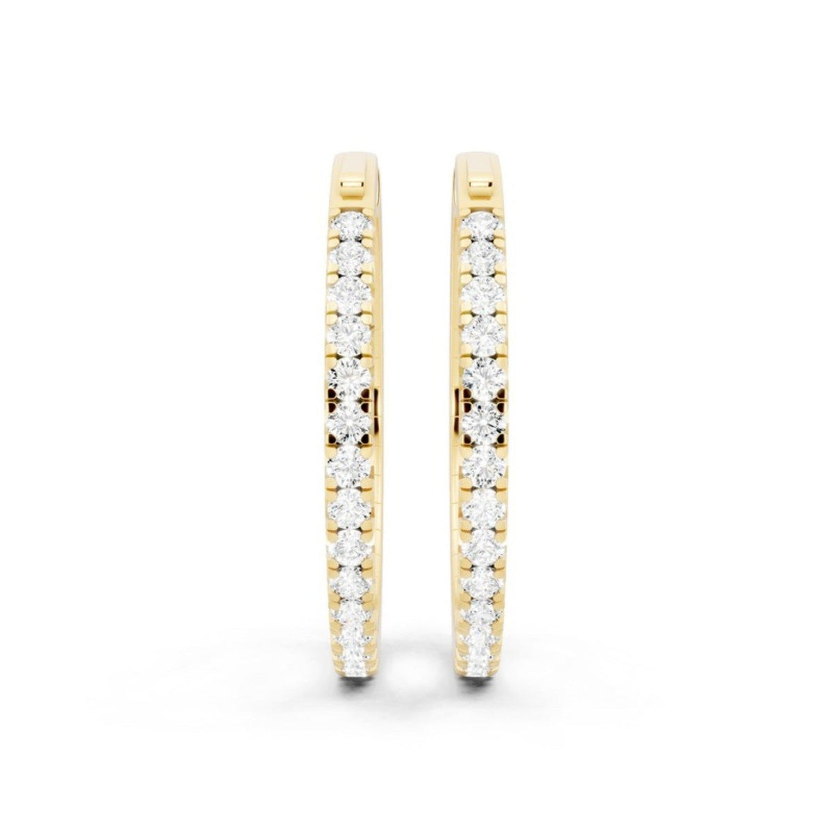 2 Carat Lab Grown Diamond Hoop Earrings