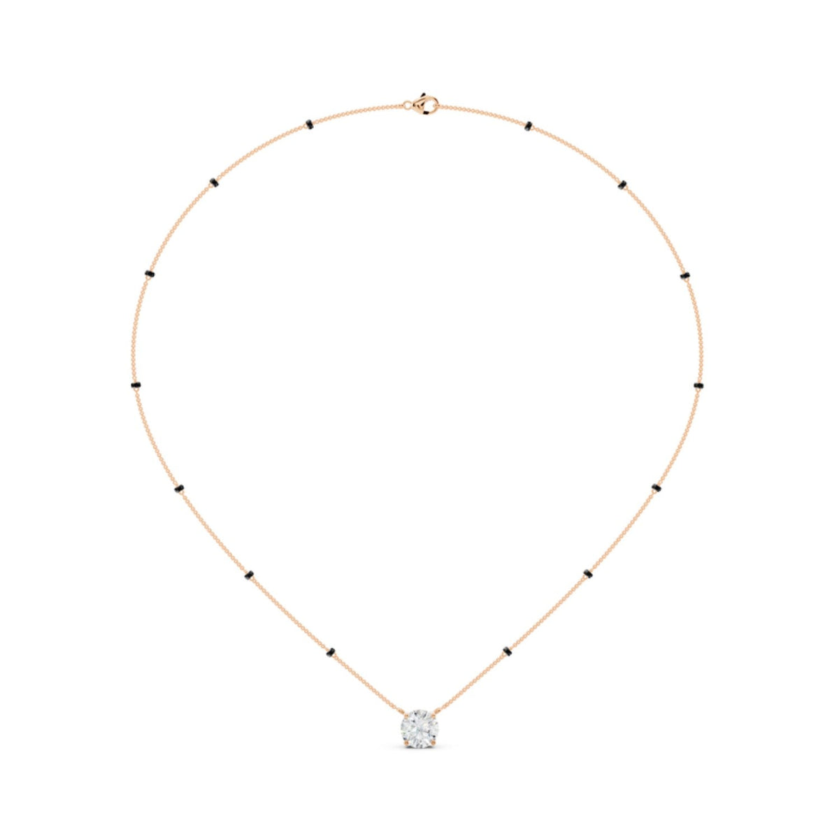 2 Carat Round Solitaire Mangalsutra