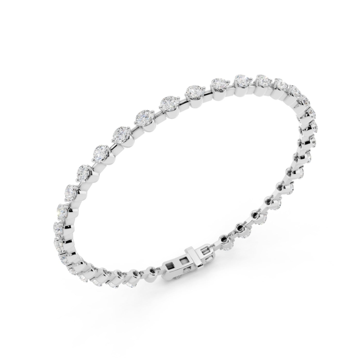 2 Carat Spaced Diamond Tennis Bracelet in 14K white gold