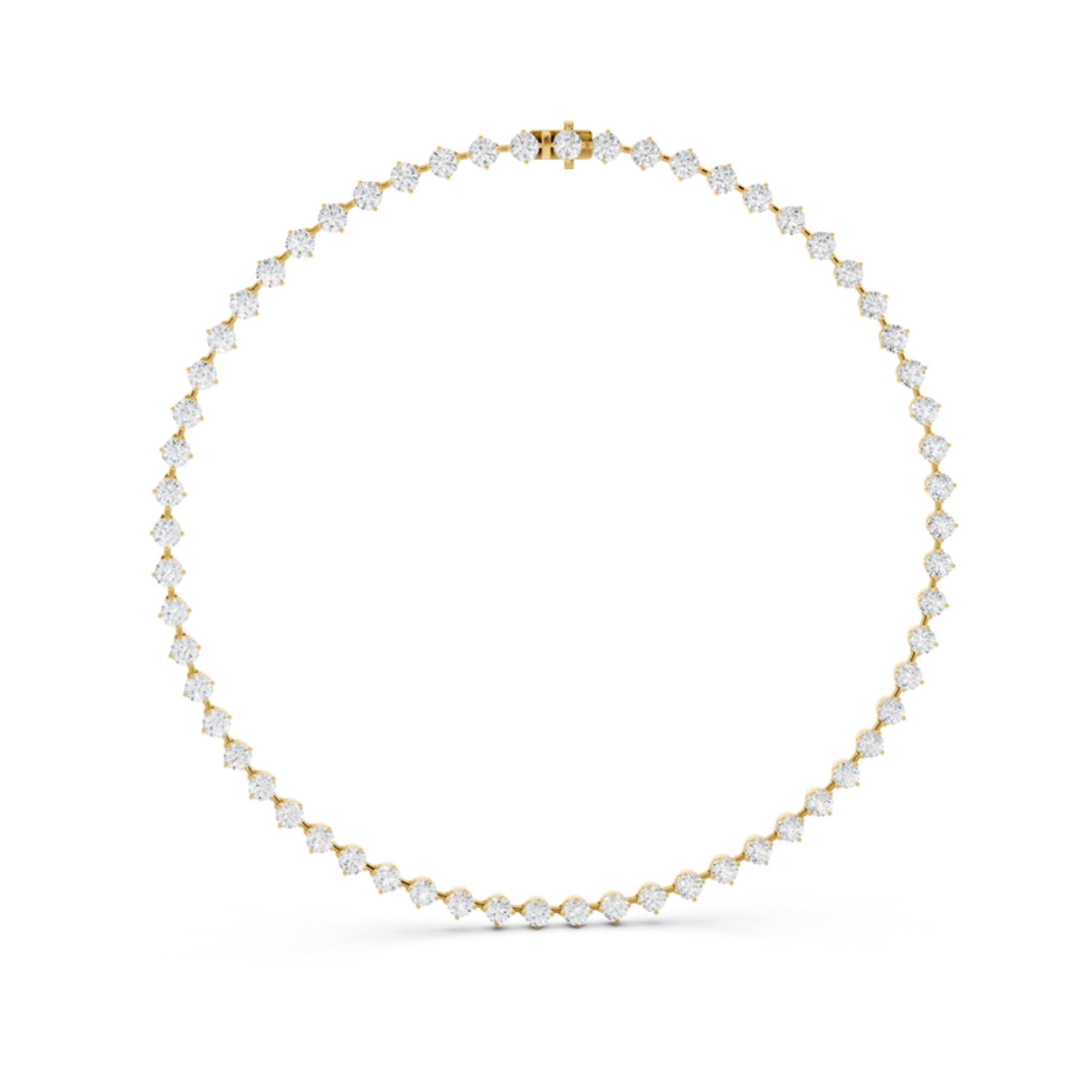 20 Carat Diamond Station Necklace in 14K white gold