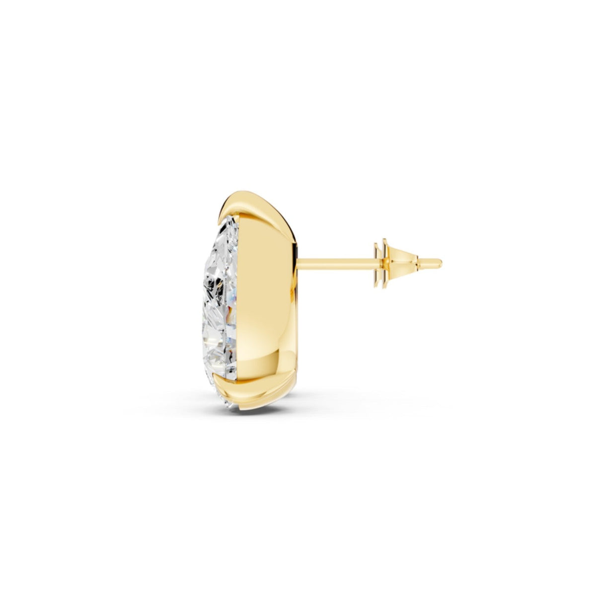 3 Carat Pear Diamond Stud Earrings