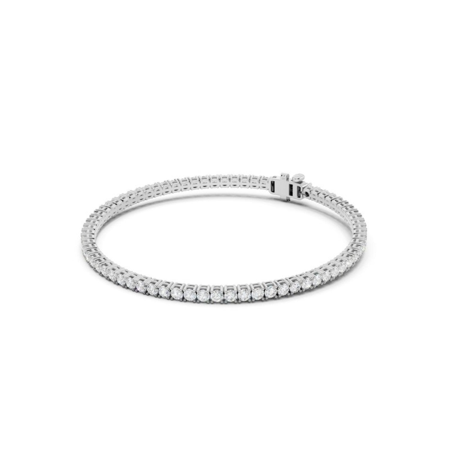 4 Carat Diamond Tennis Bracelet (7.5") in 14K white gold