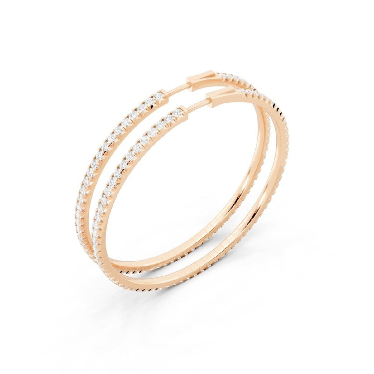 4 Carat Lab Grown Diamond Hoop Earrings