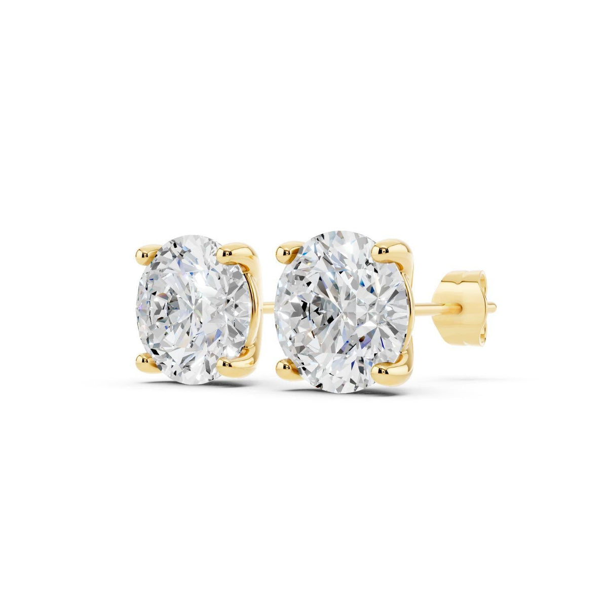 4 Carat Lab Grown Diamond Stud Earrings