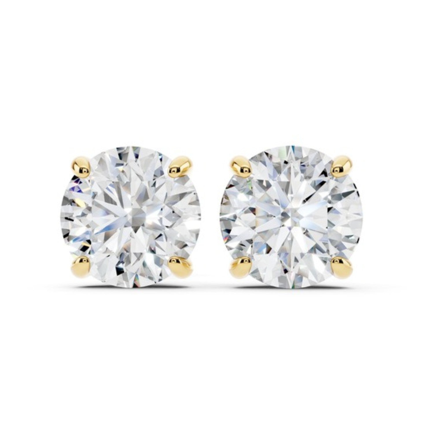 5 Carat Lab Grown Diamond Stud Earrings in 14K white gold