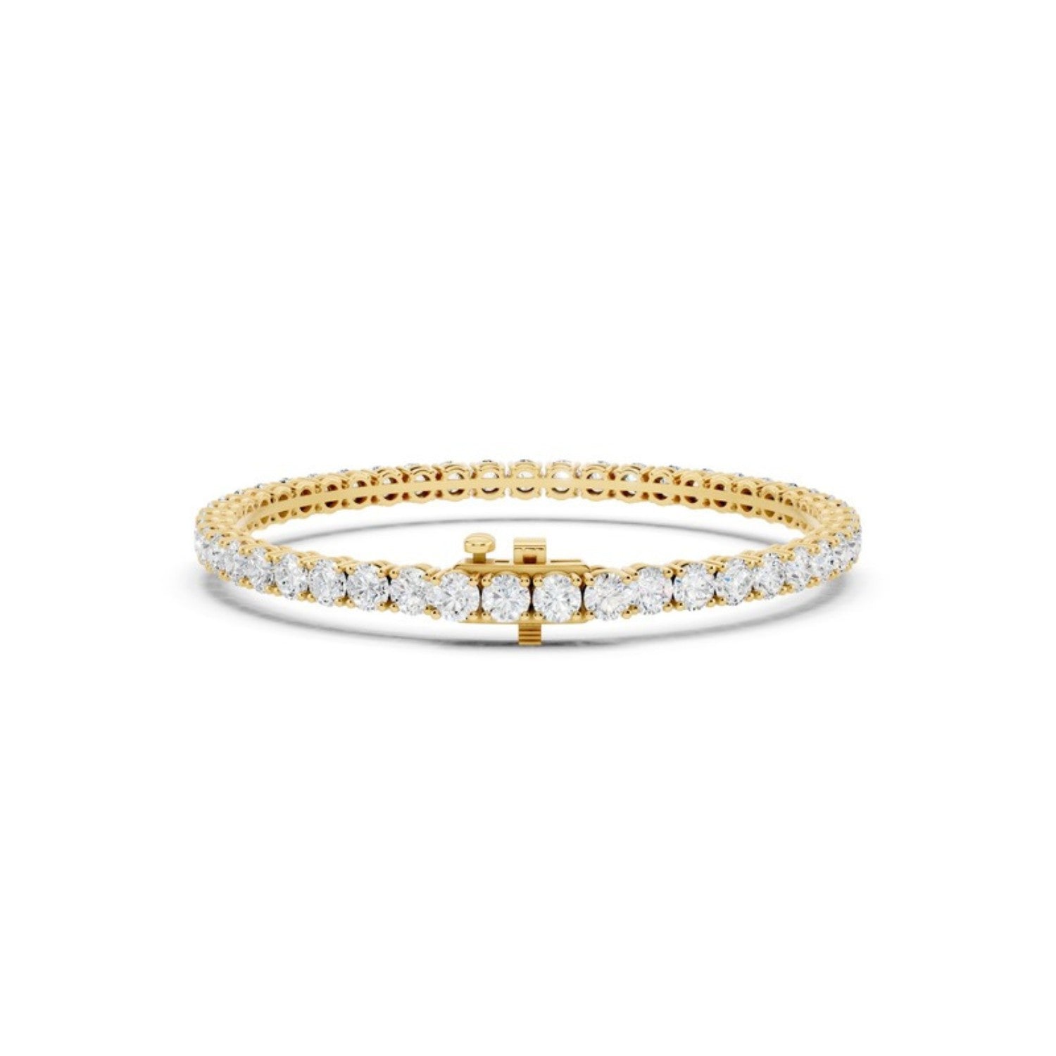 7 Carat Lab Grown Diamond Tennis Bracelet, detail view 2