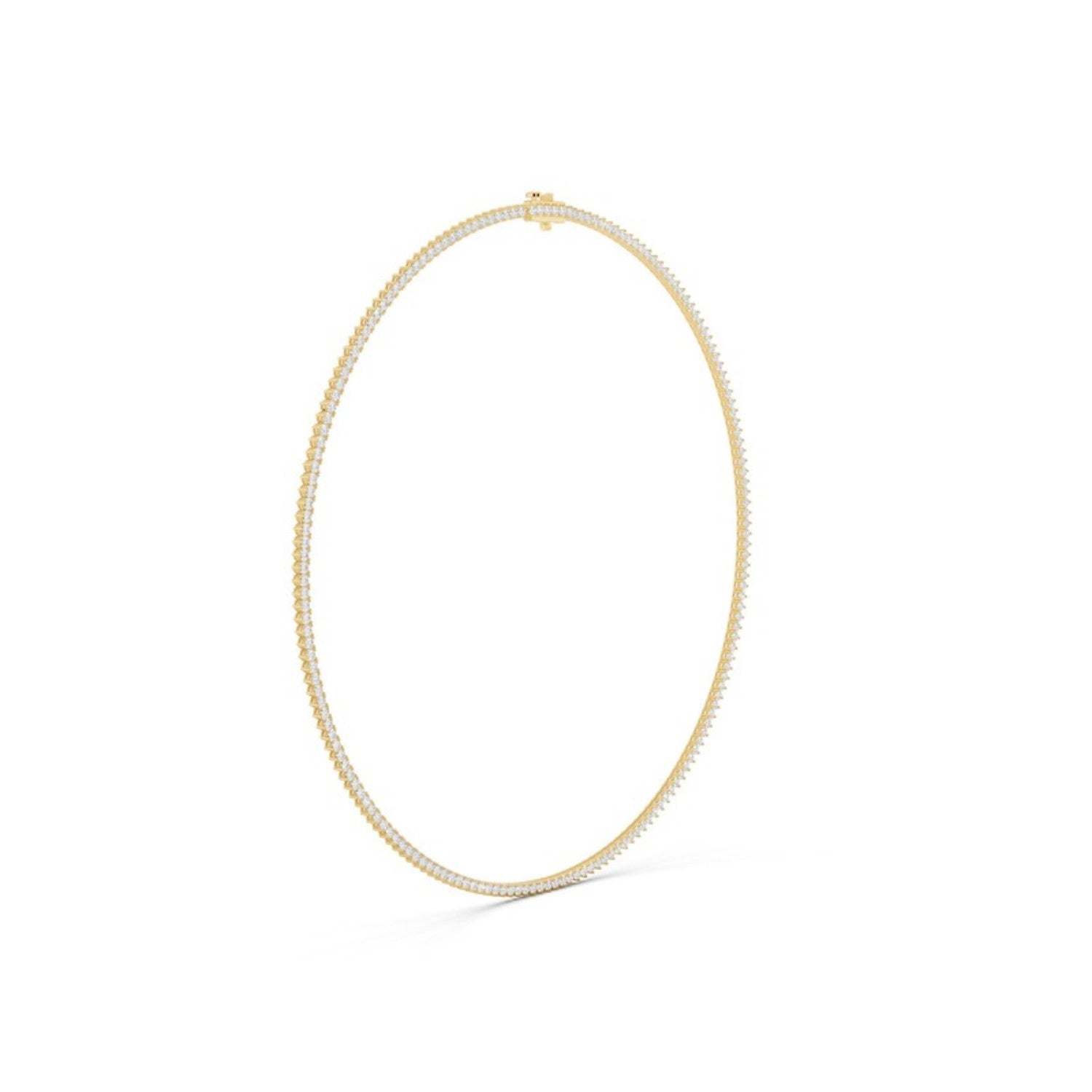 7 Carat Lab Grown Diamond Tennis Necklace, detail view 2