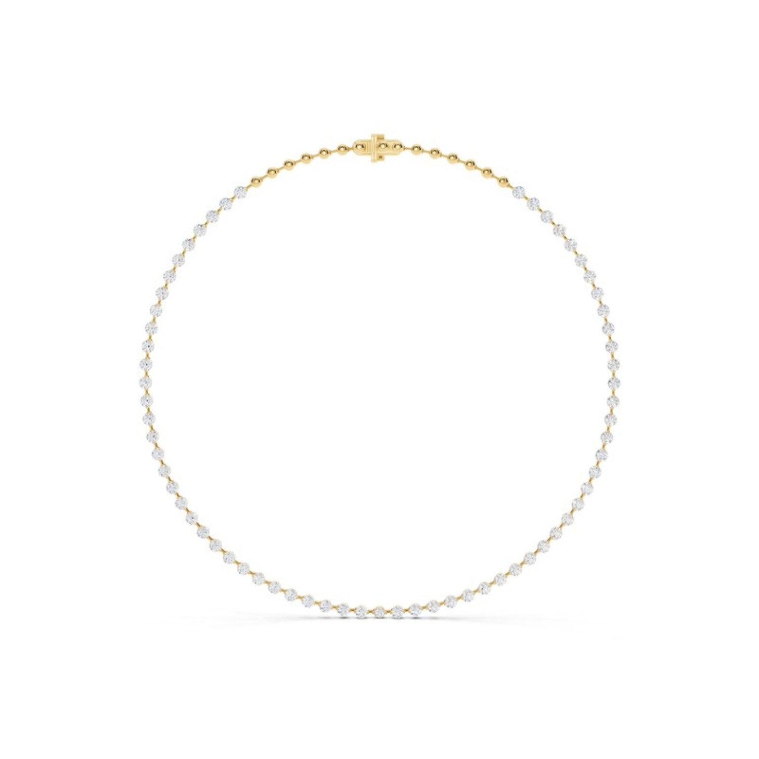 8 Carat Lab Grown Diamond Tennis Necklace in 14K white gold