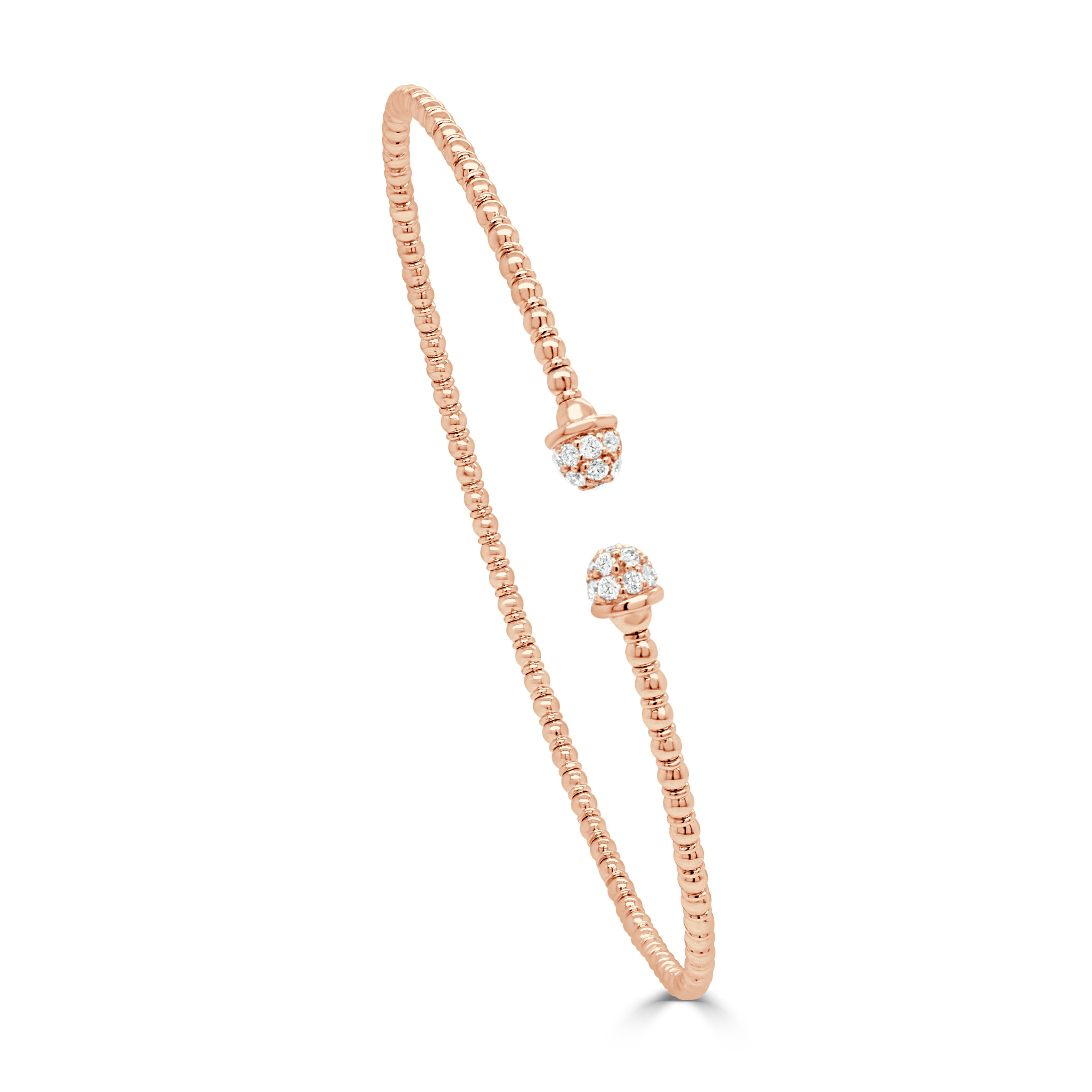 Flexible Beaded Diamond Bangle