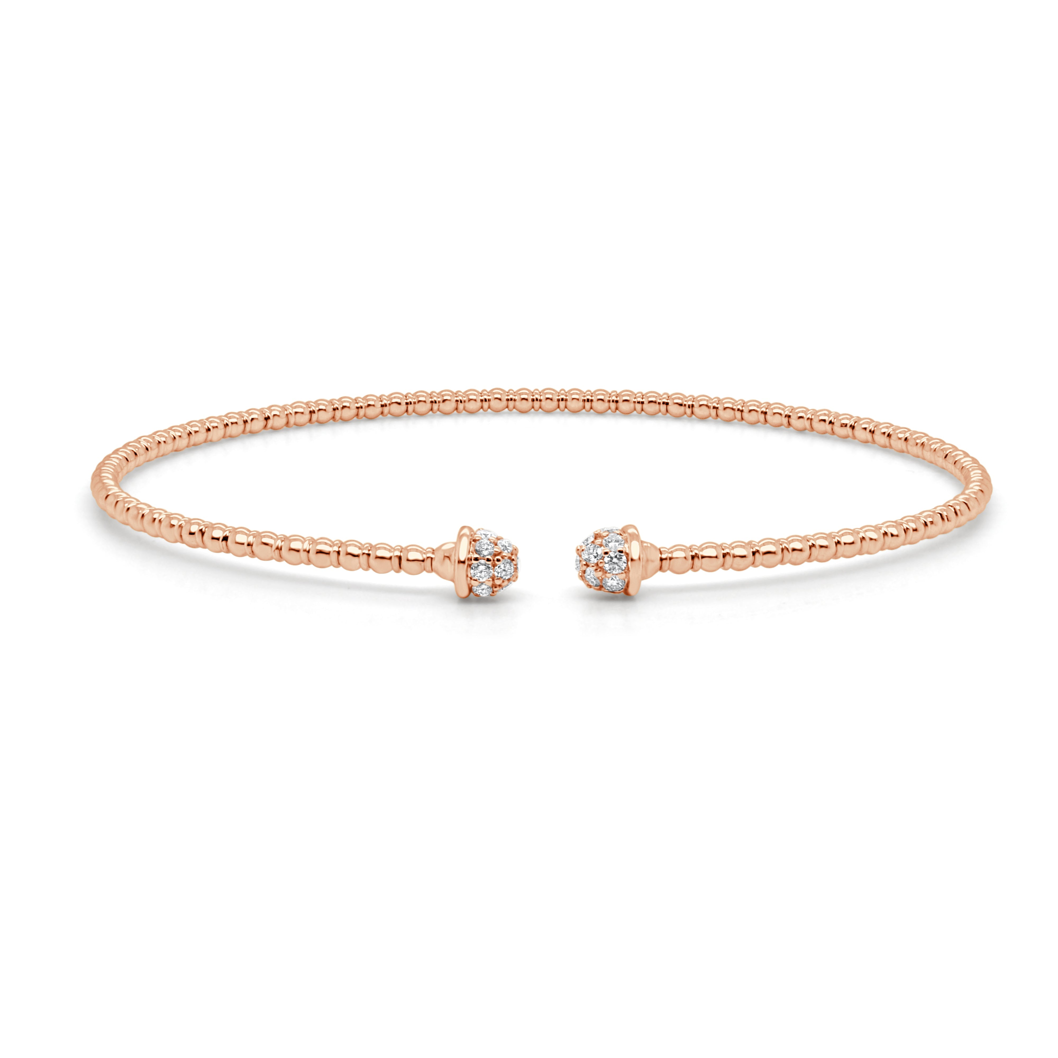 Flexible Beaded Diamond Bangle