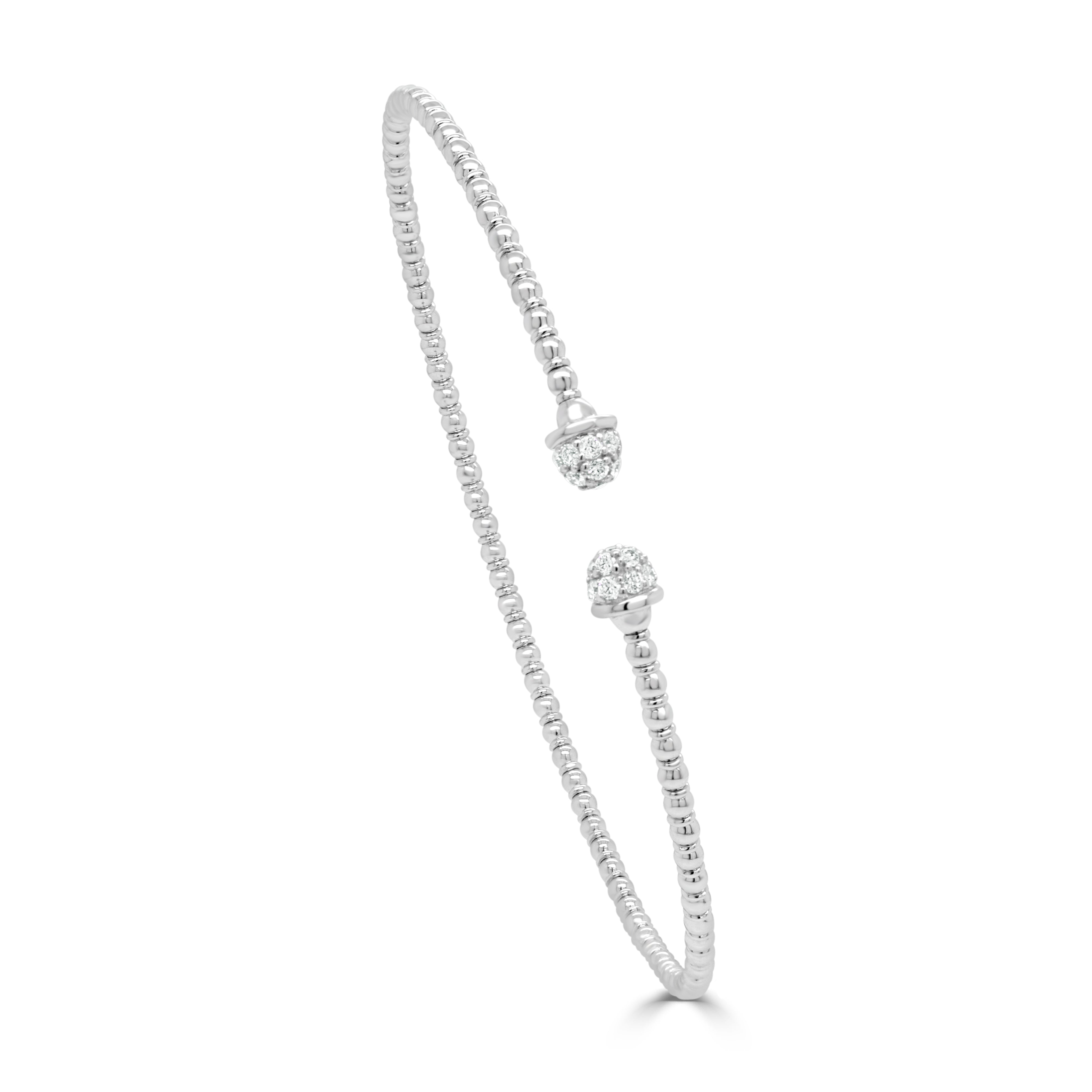Flexible Beaded Diamond Bangle