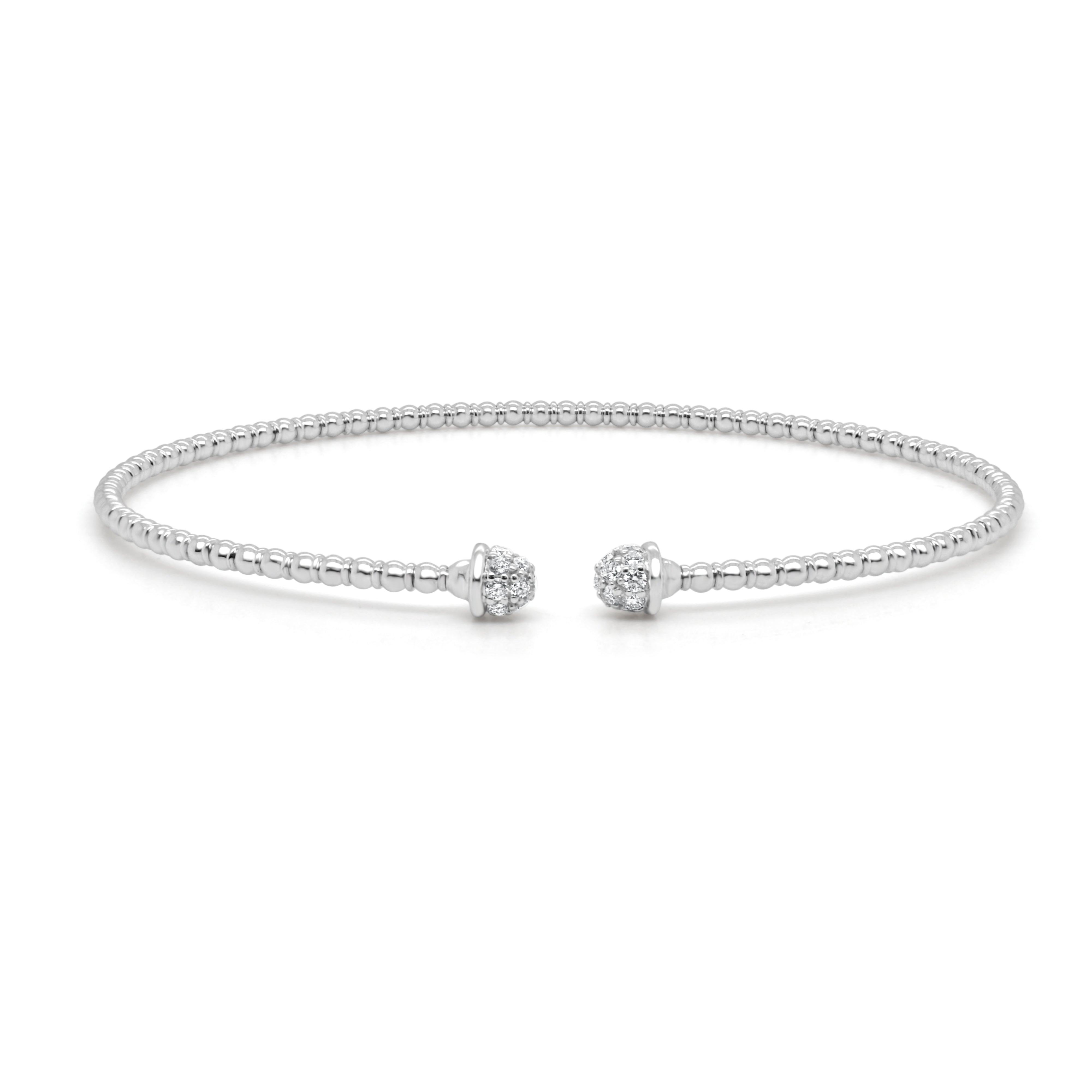 Flexible Beaded Diamond Bangle