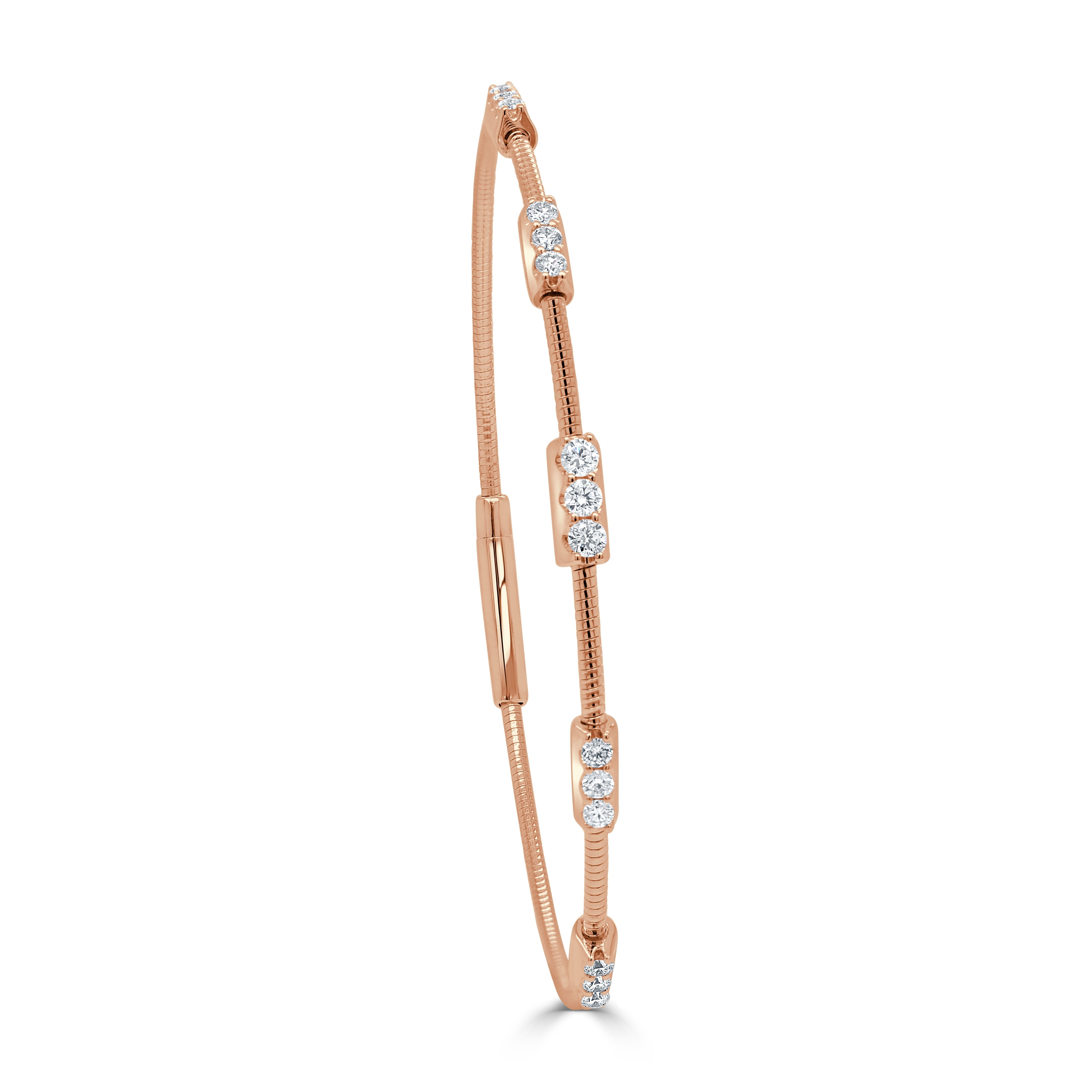 Diamond Flexible Station Bangle