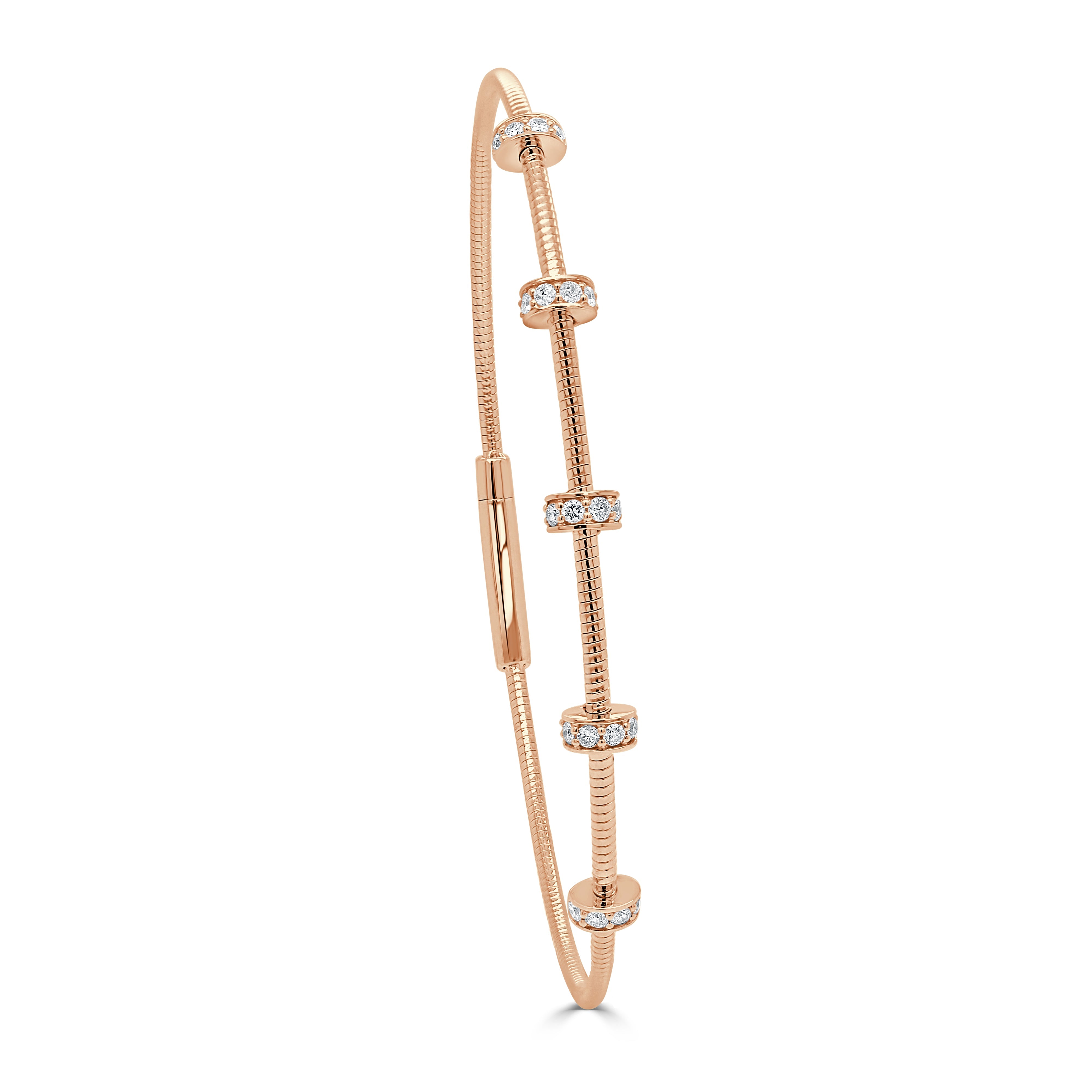 Diamond Flexible Station Bangle
