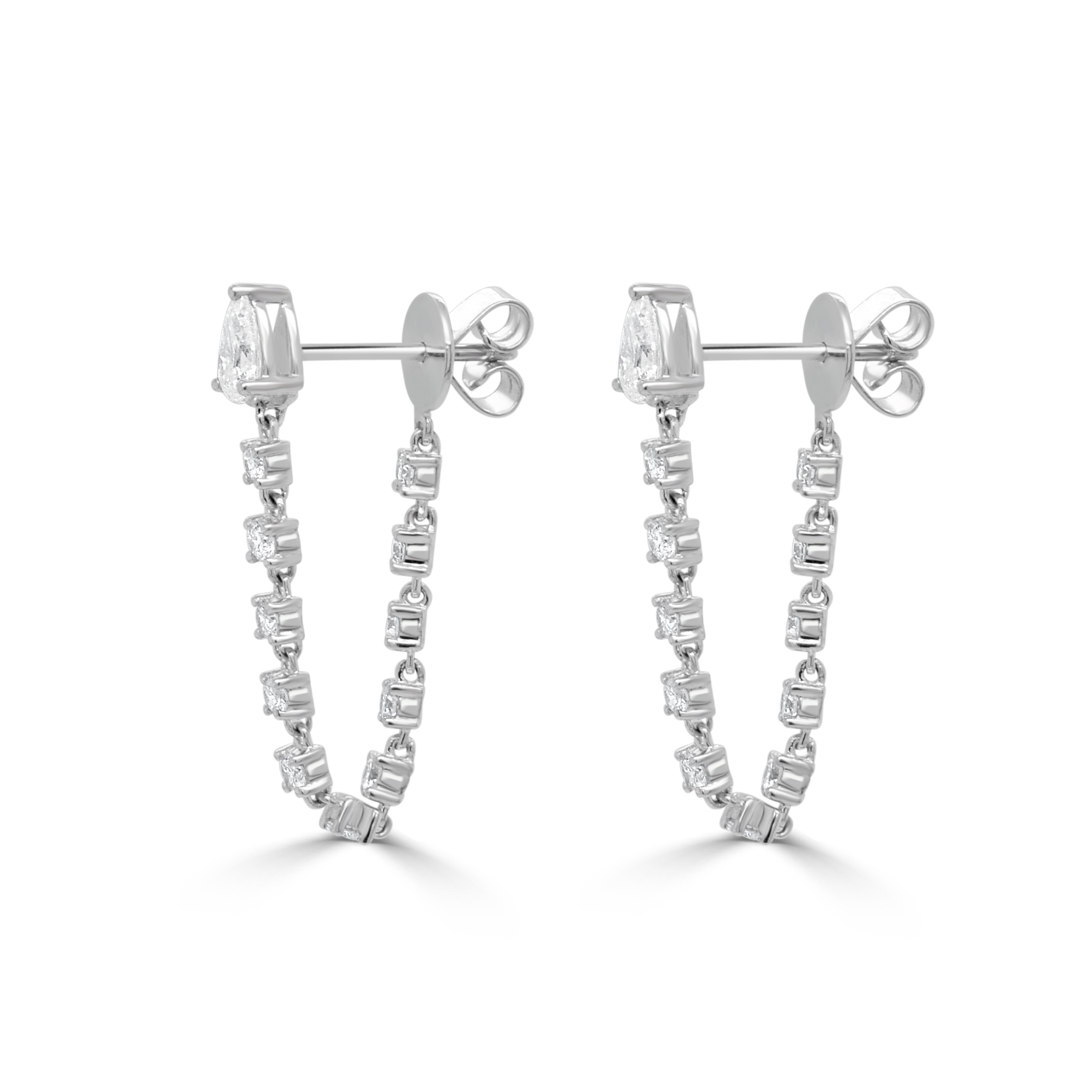 Pearluxe Drop Hoops