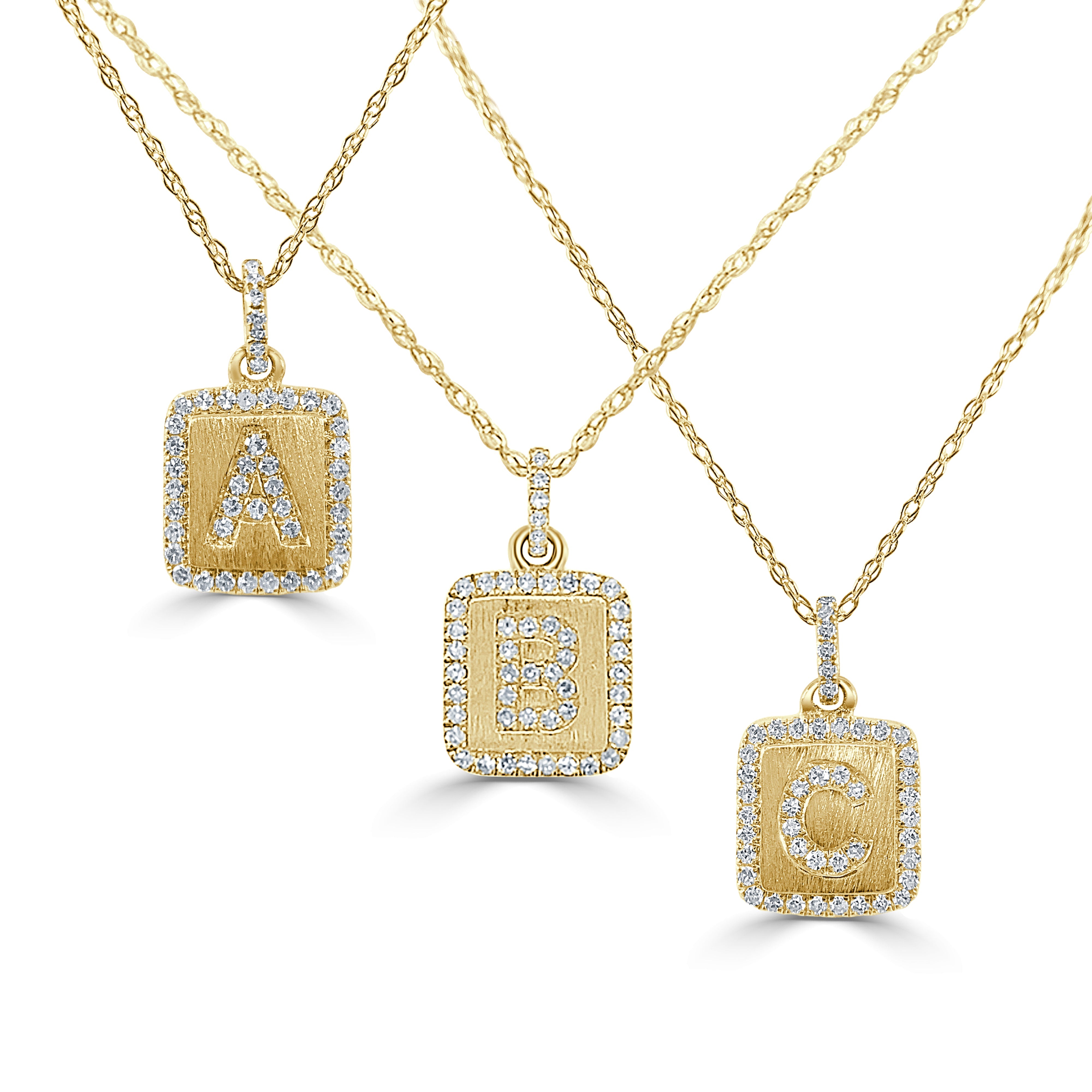 Diamond Small Initial Necklace