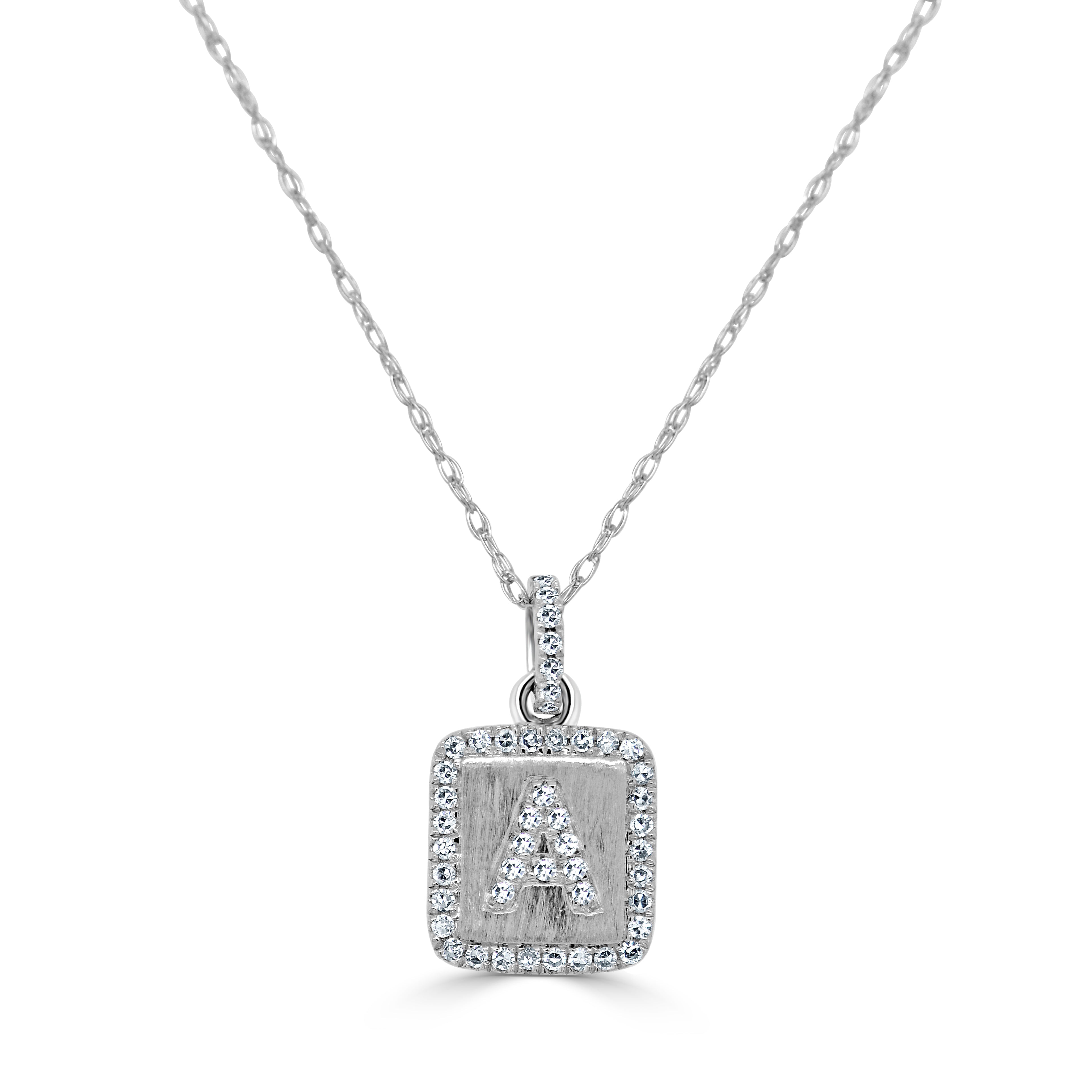 Diamond Small Initial Necklace
