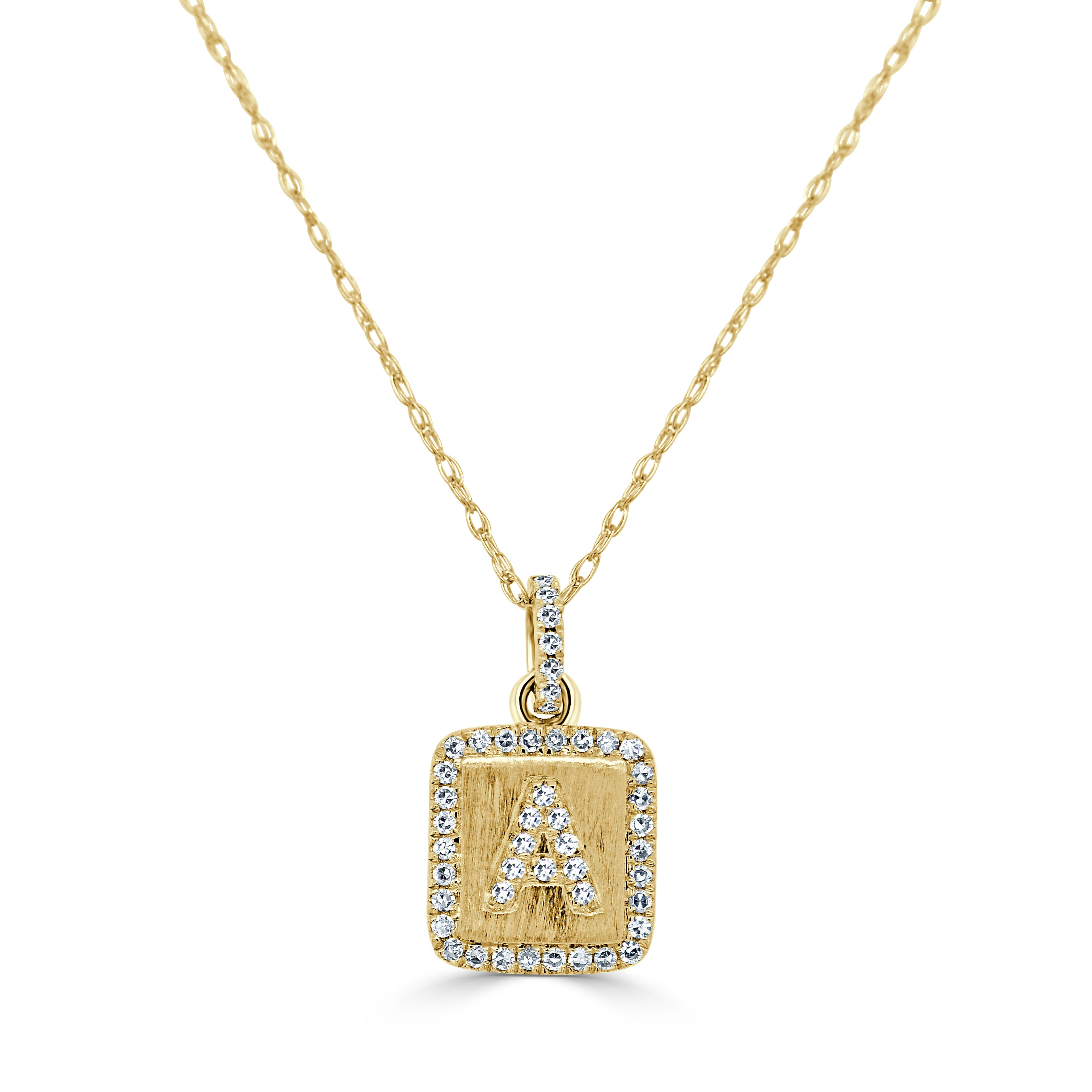 Diamond Small Initial Necklace
