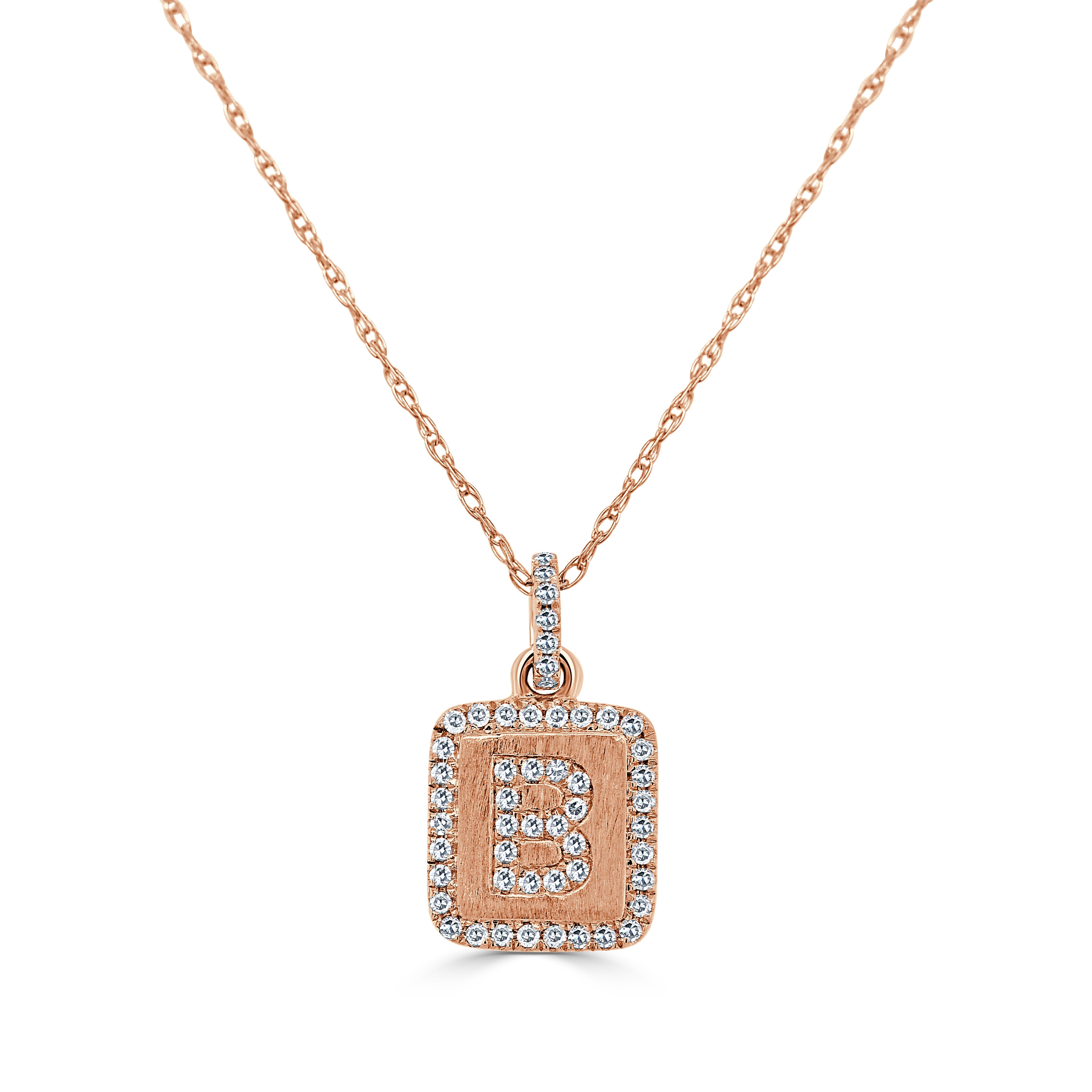 Diamond Small Initial Necklace