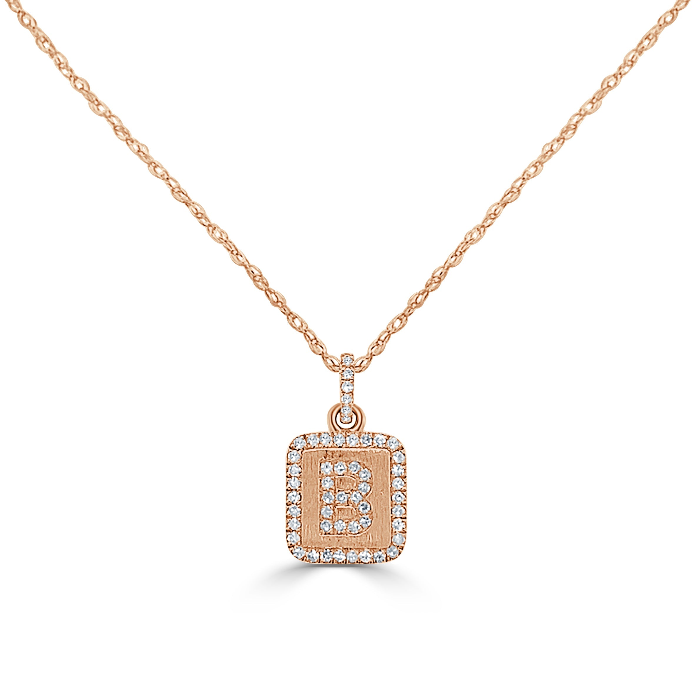 Diamond Small Initial Necklace