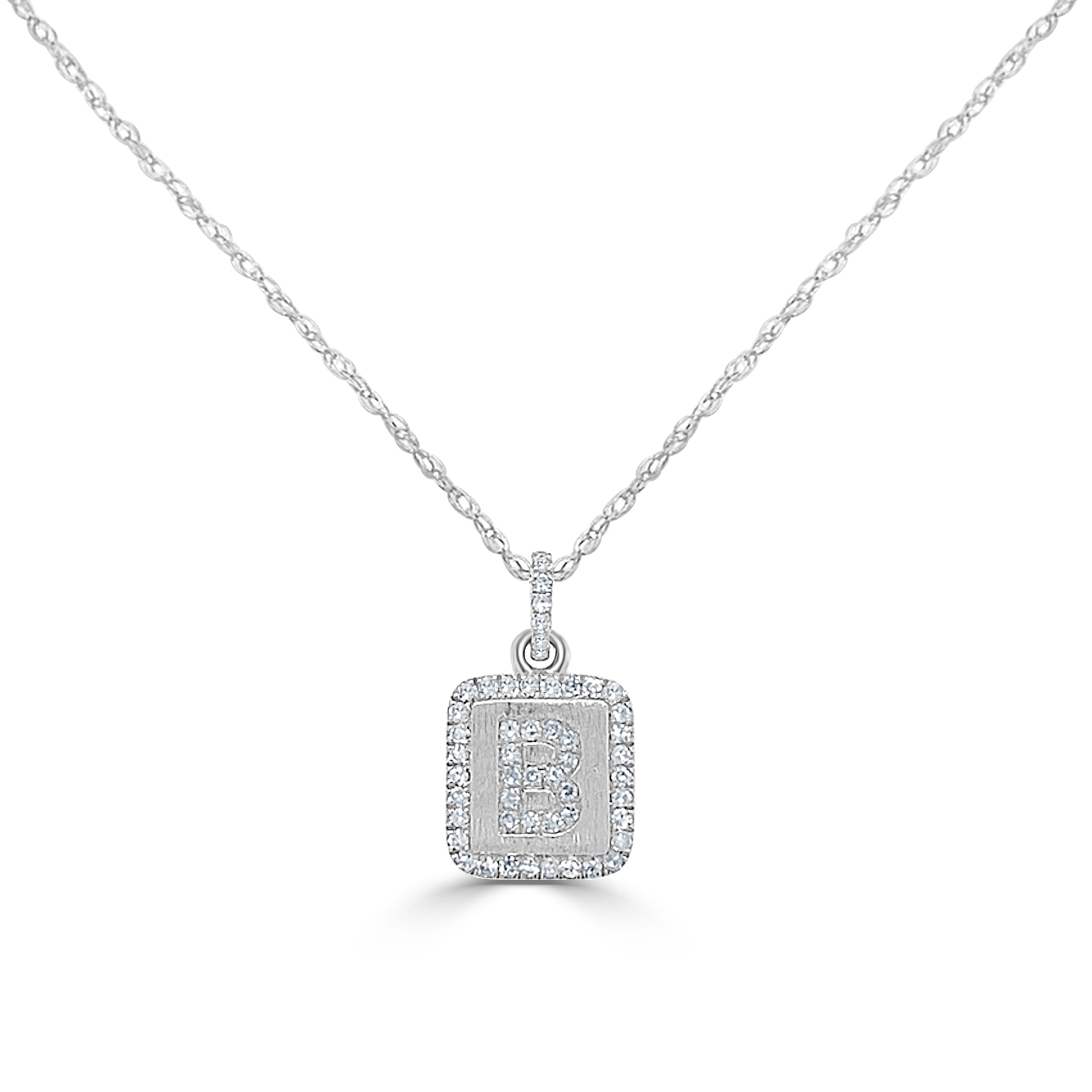 Diamond Small Initial Necklace