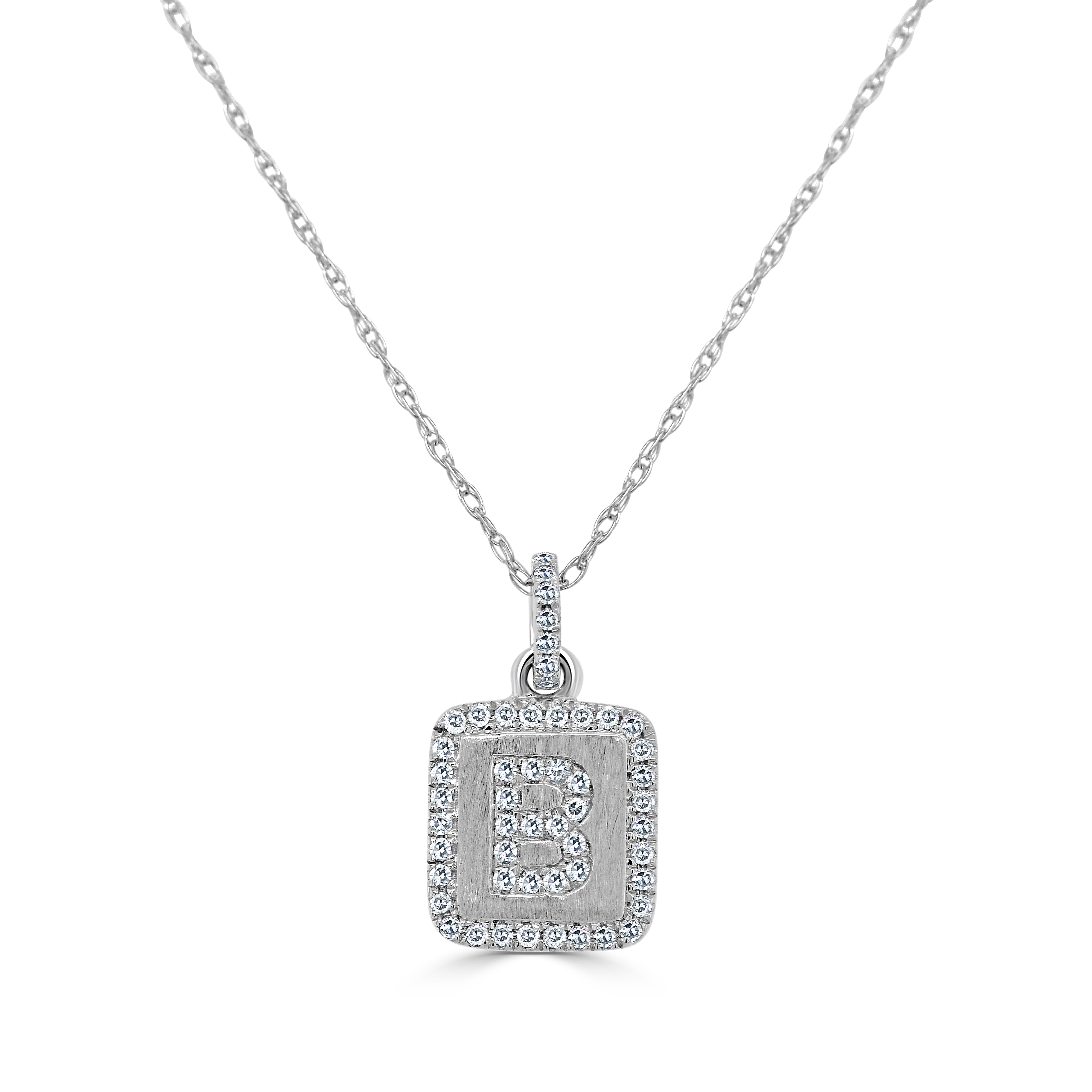 Diamond Small Initial Necklace