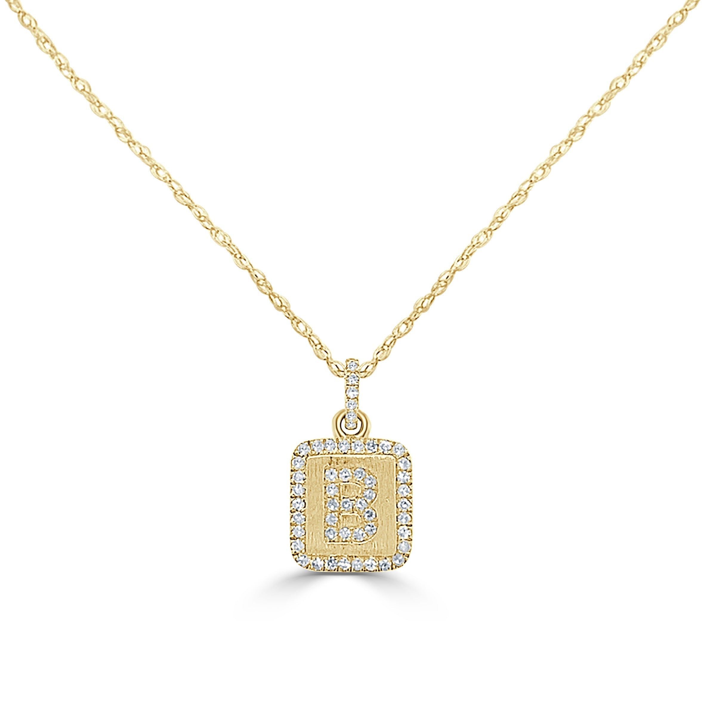 Diamond Small Initial Necklace