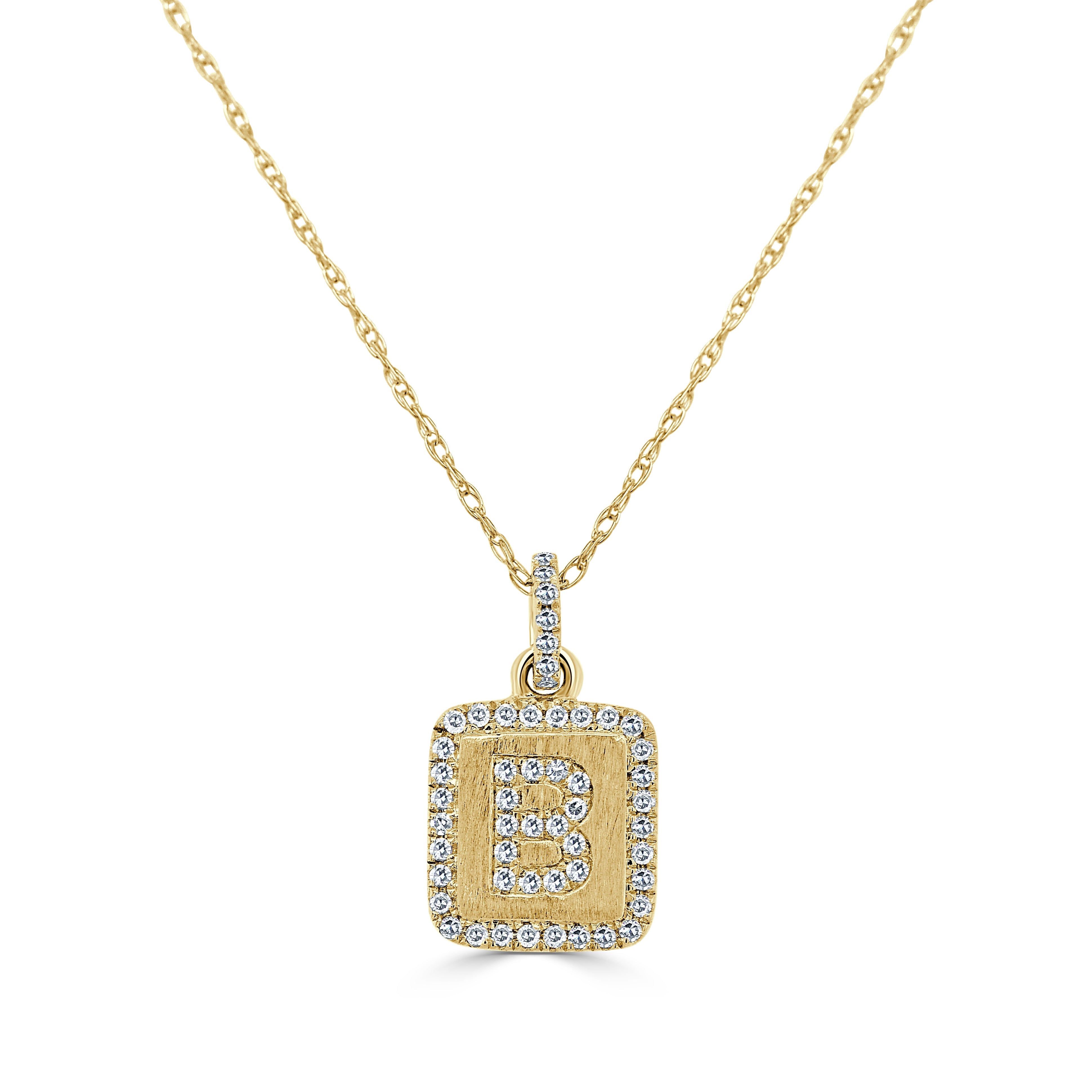 Diamond Small Initial Necklace
