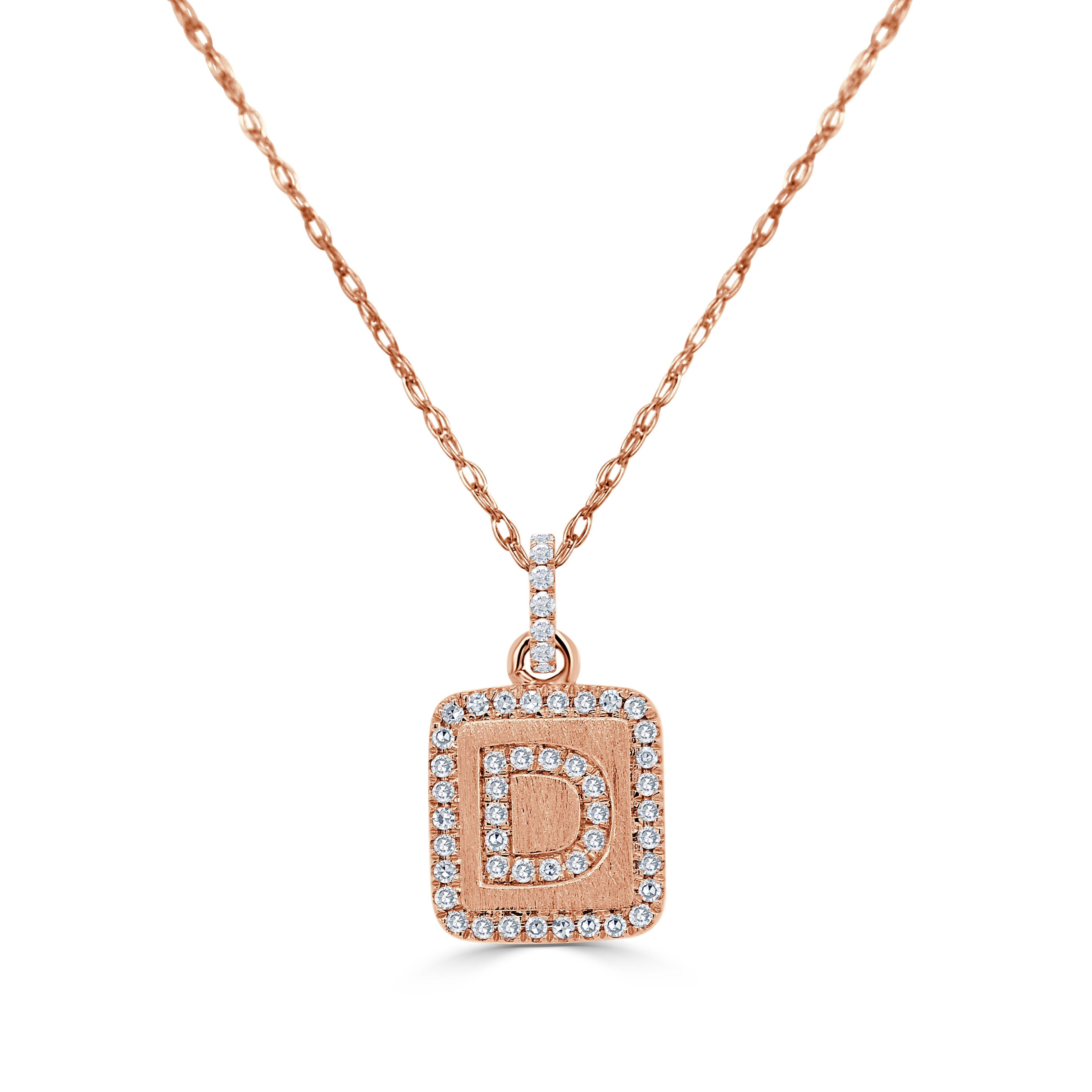 Diamond Small Initial Necklace