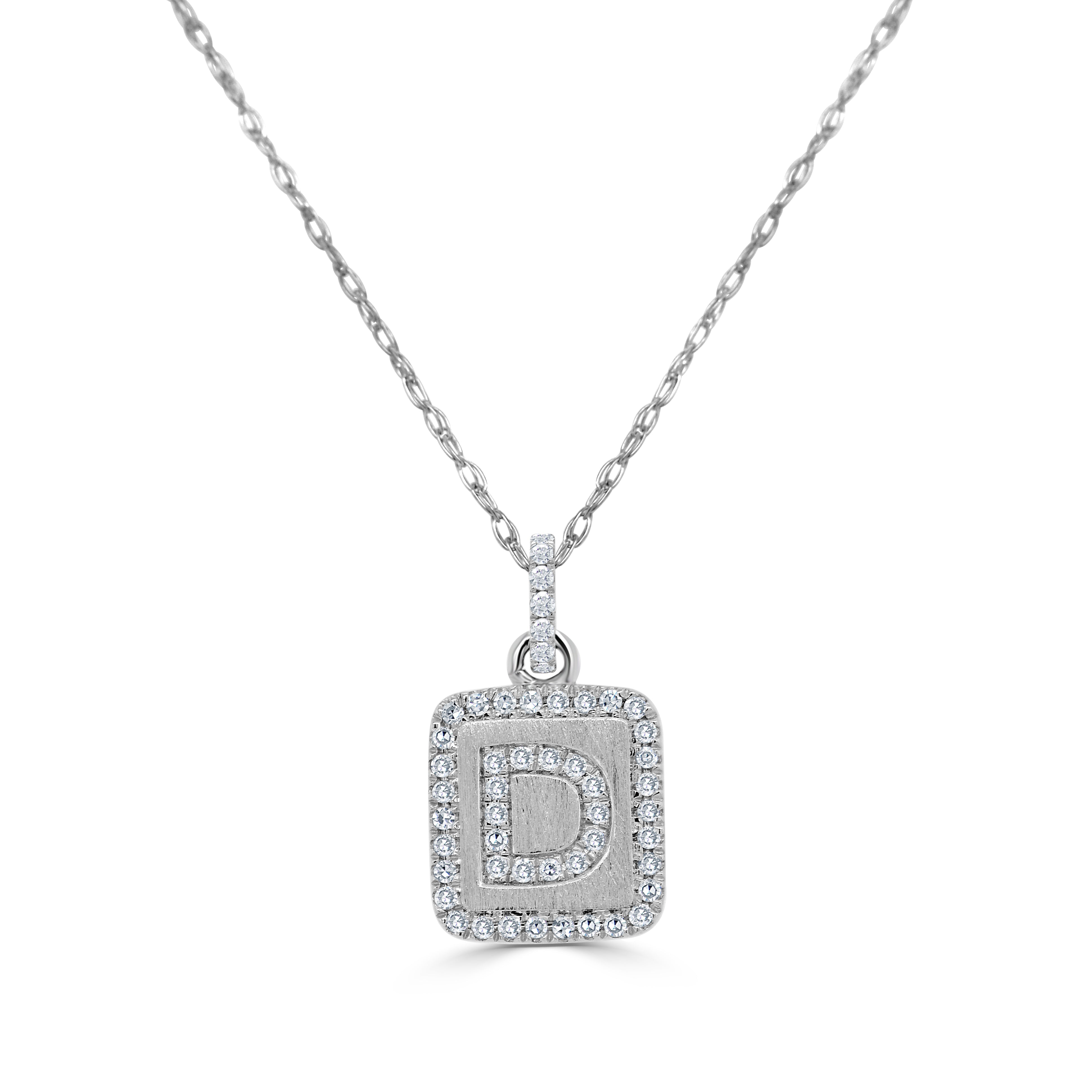 Diamond Small Initial Necklace
