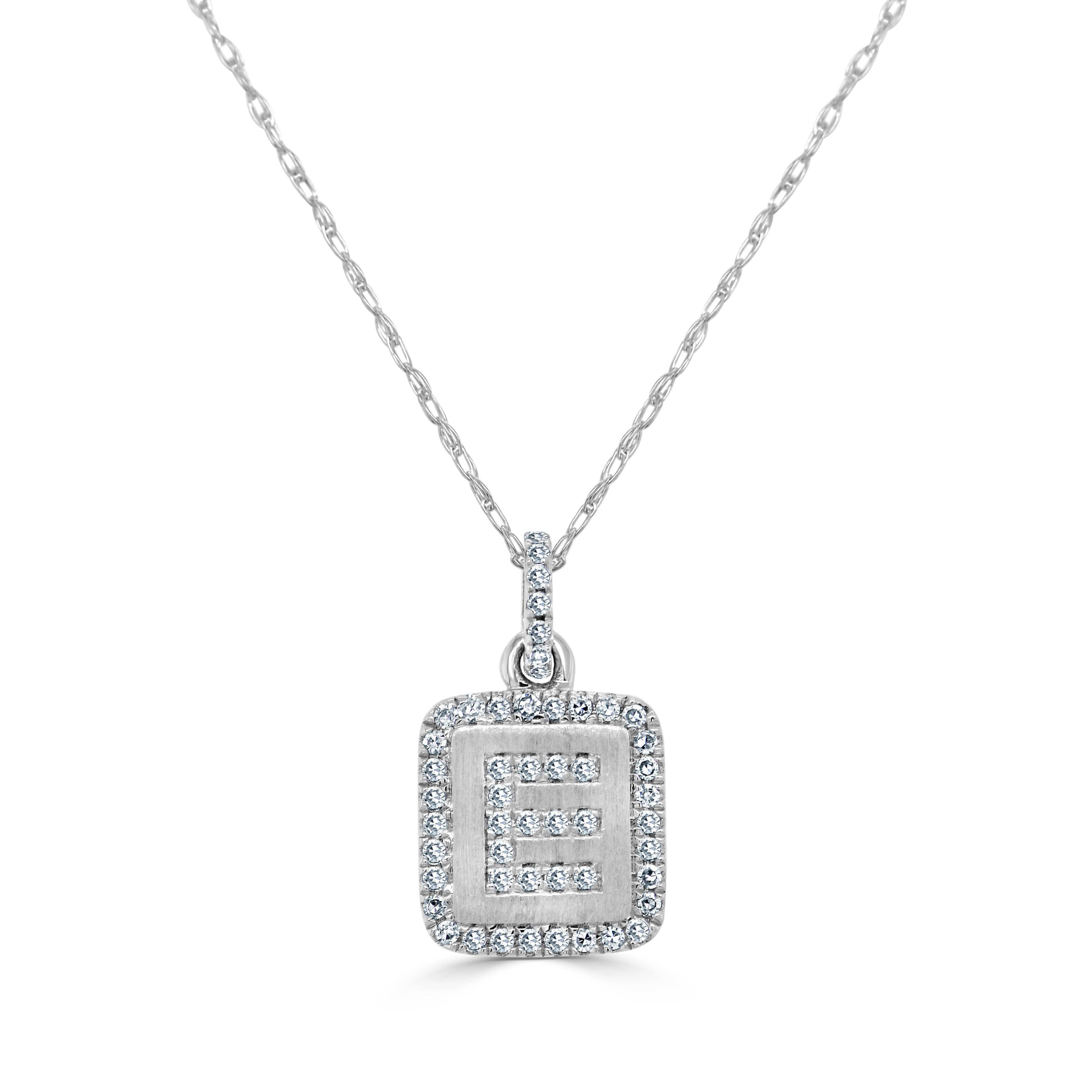 Diamond Small Initial Necklace