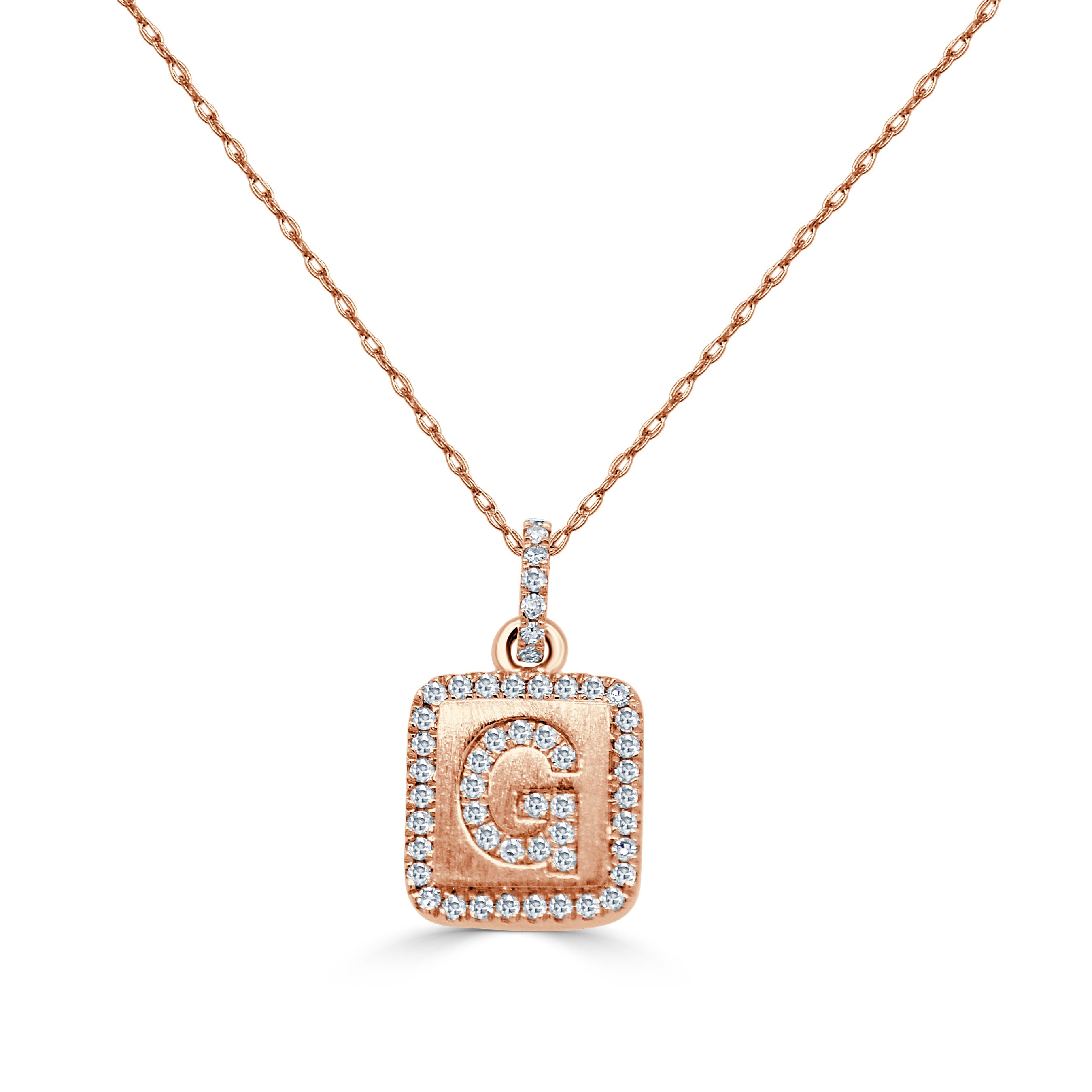 Diamond Small Initial Necklace