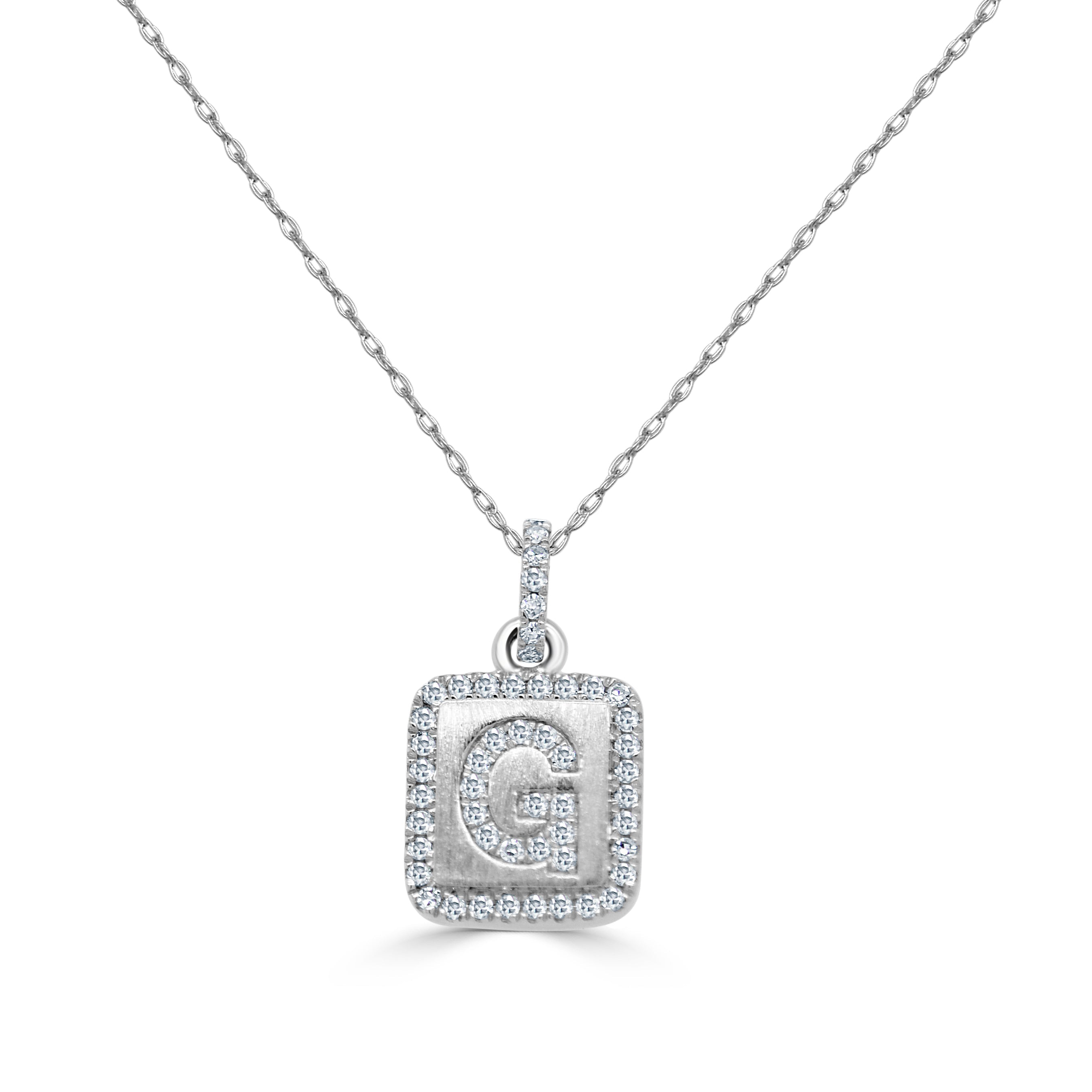 Diamond Small Initial Necklace
