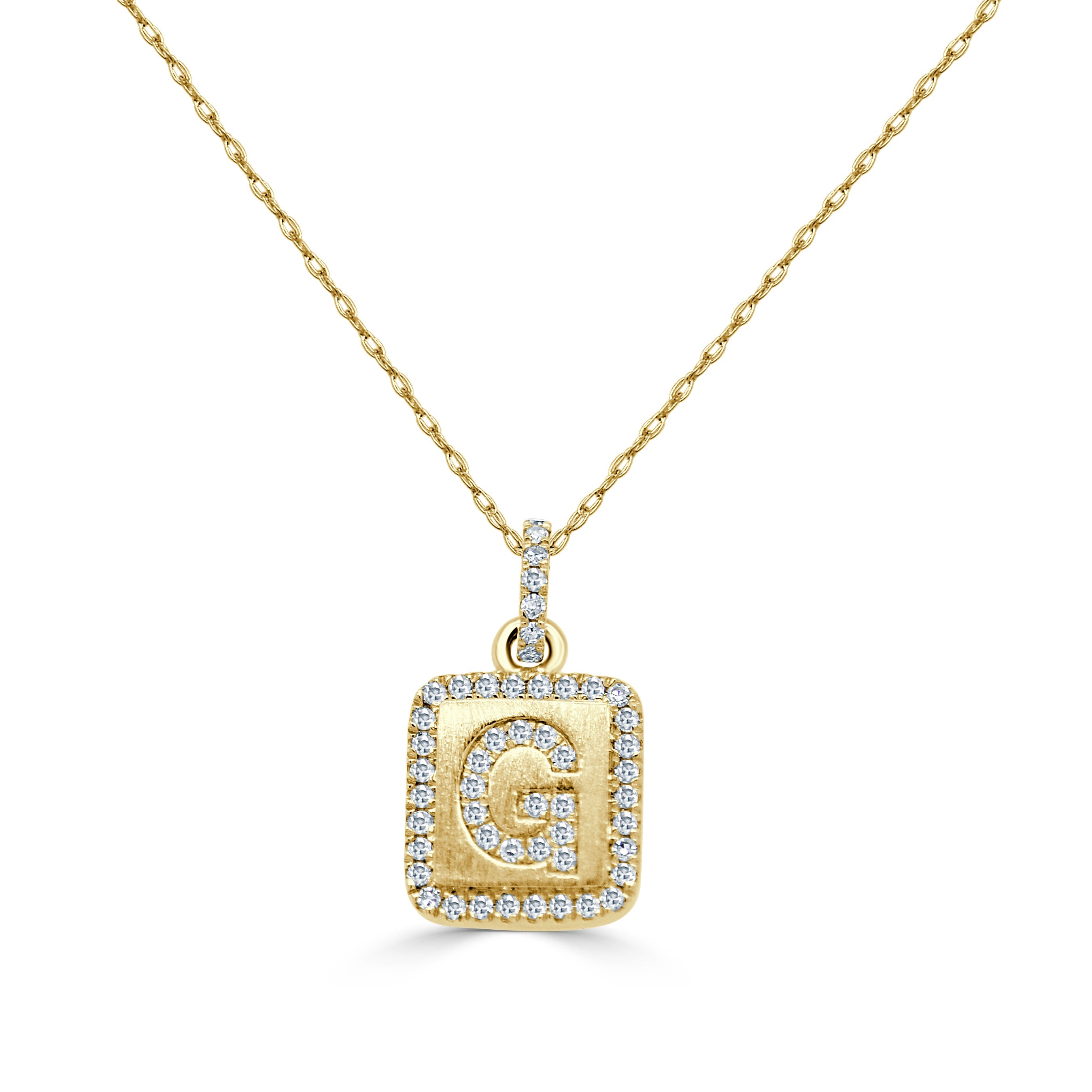 Diamond Small Initial Necklace