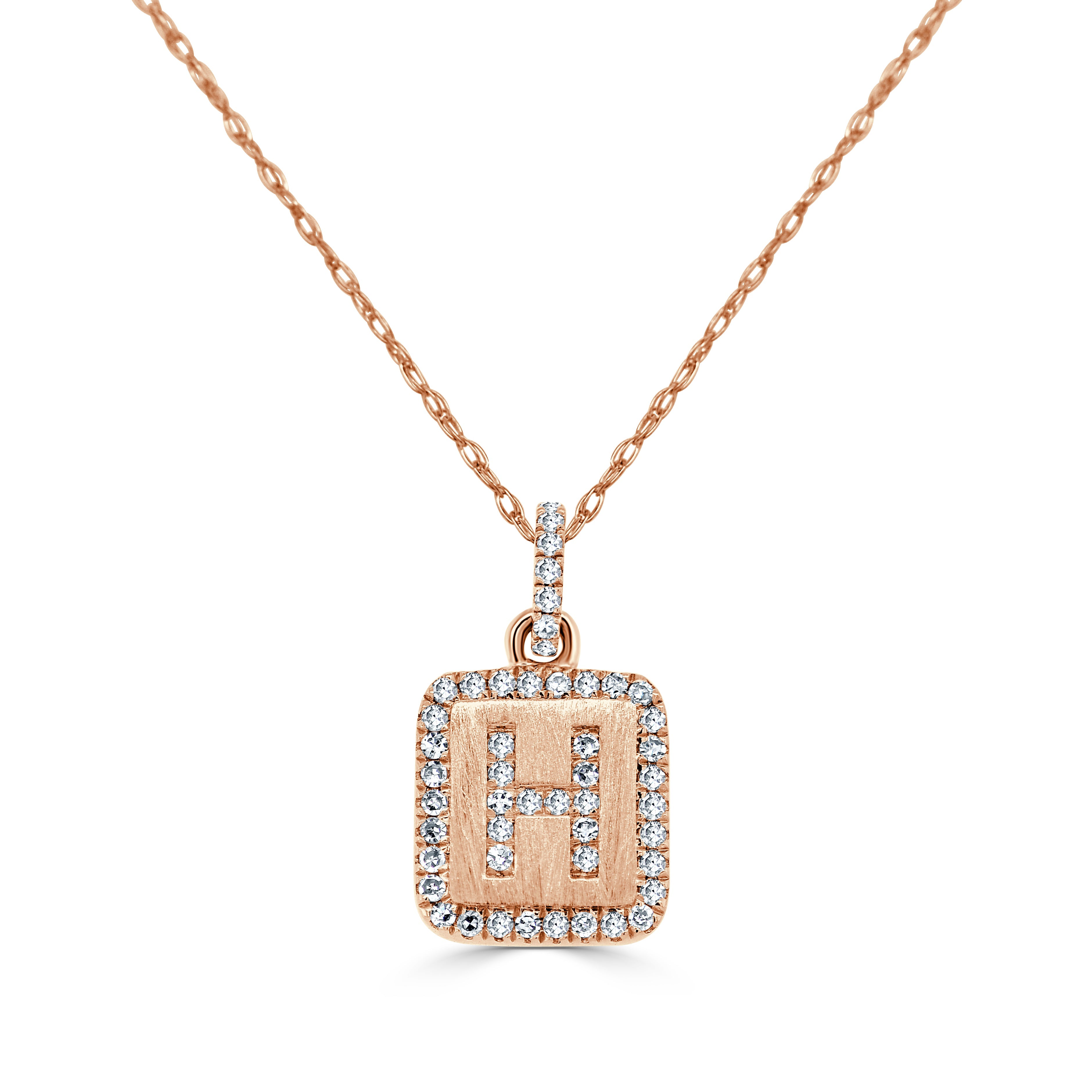 Diamond Small Initial Necklace