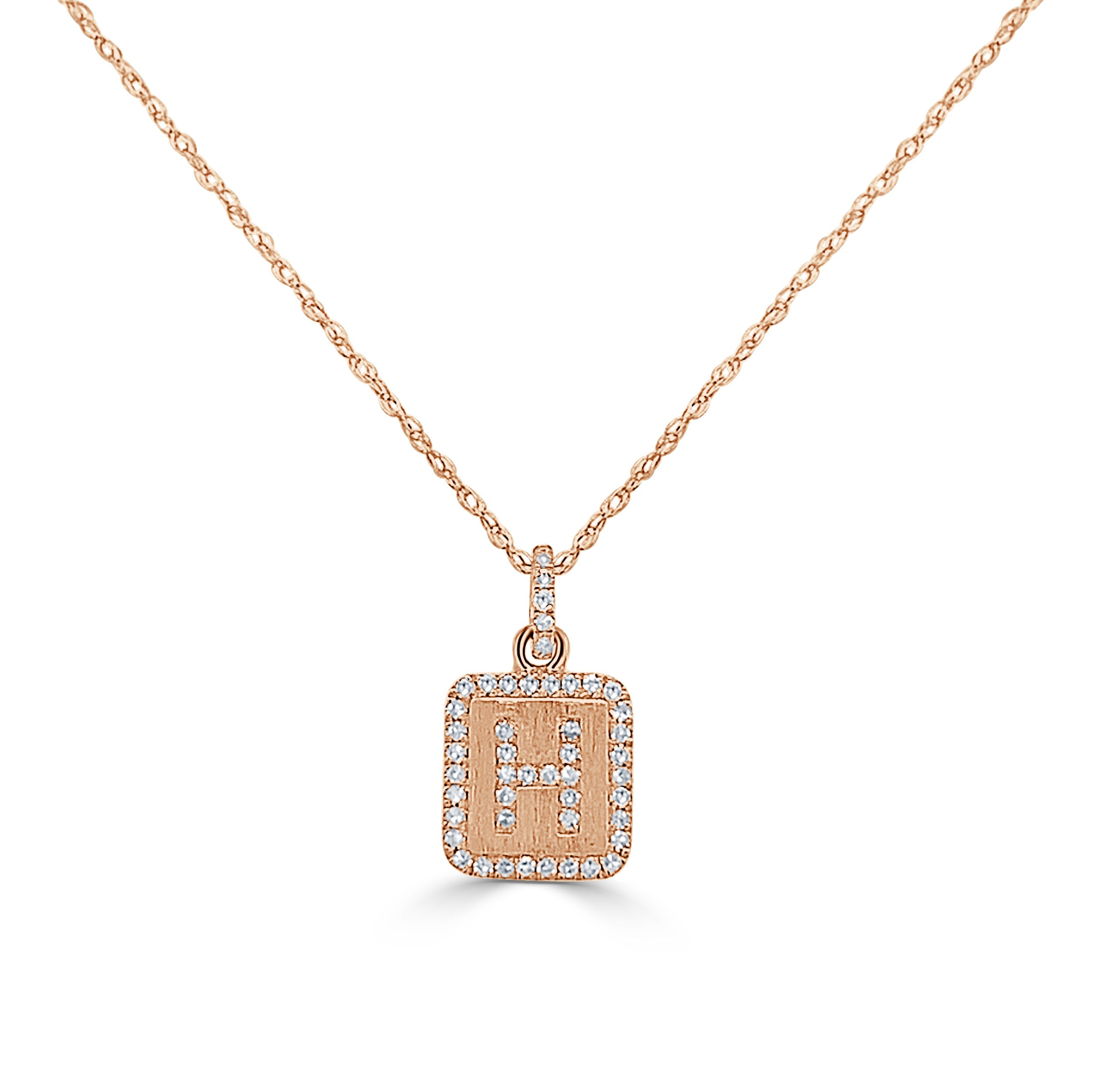 Diamond Small Initial Necklace
