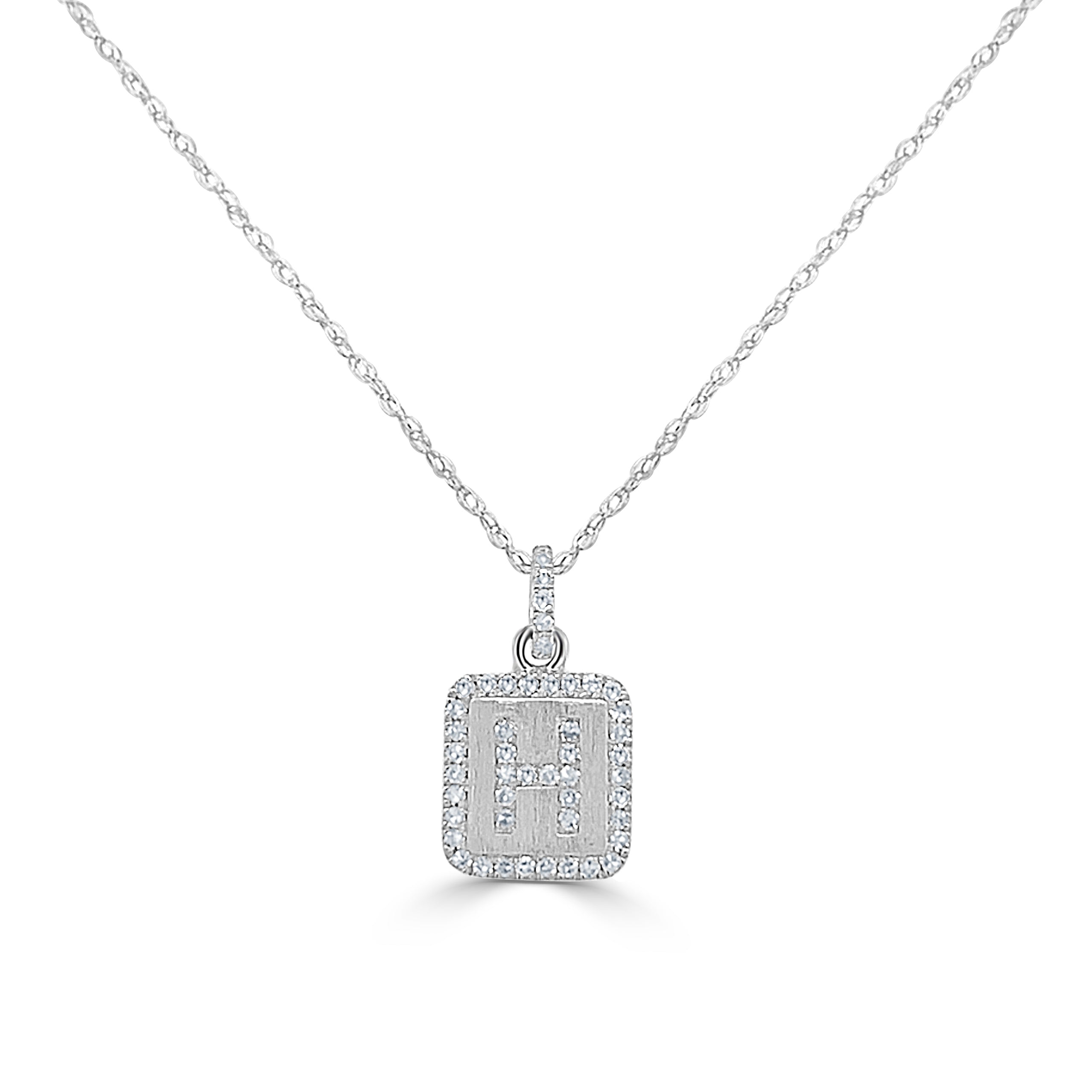 Diamond Small Initial Necklace
