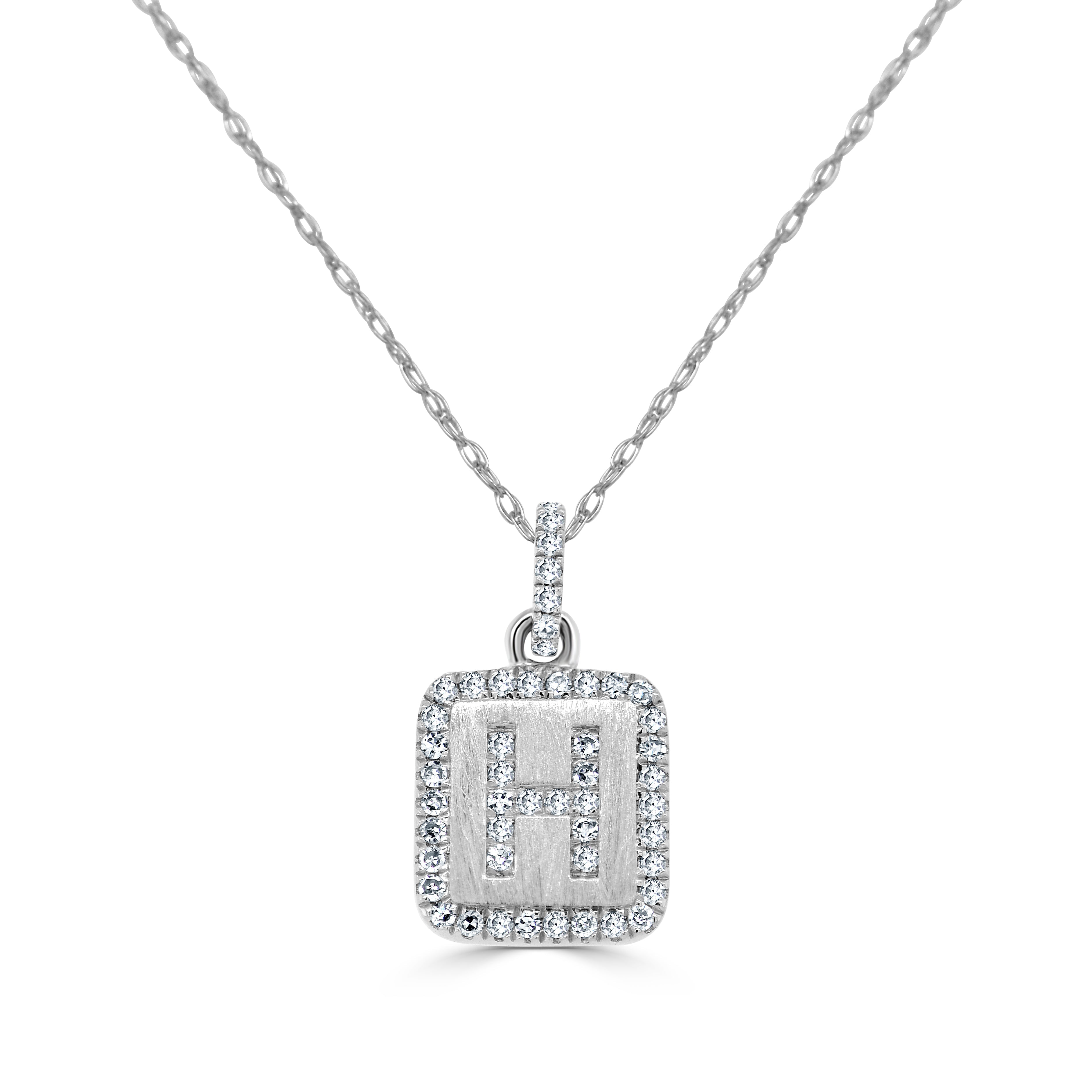 Diamond Small Initial Necklace