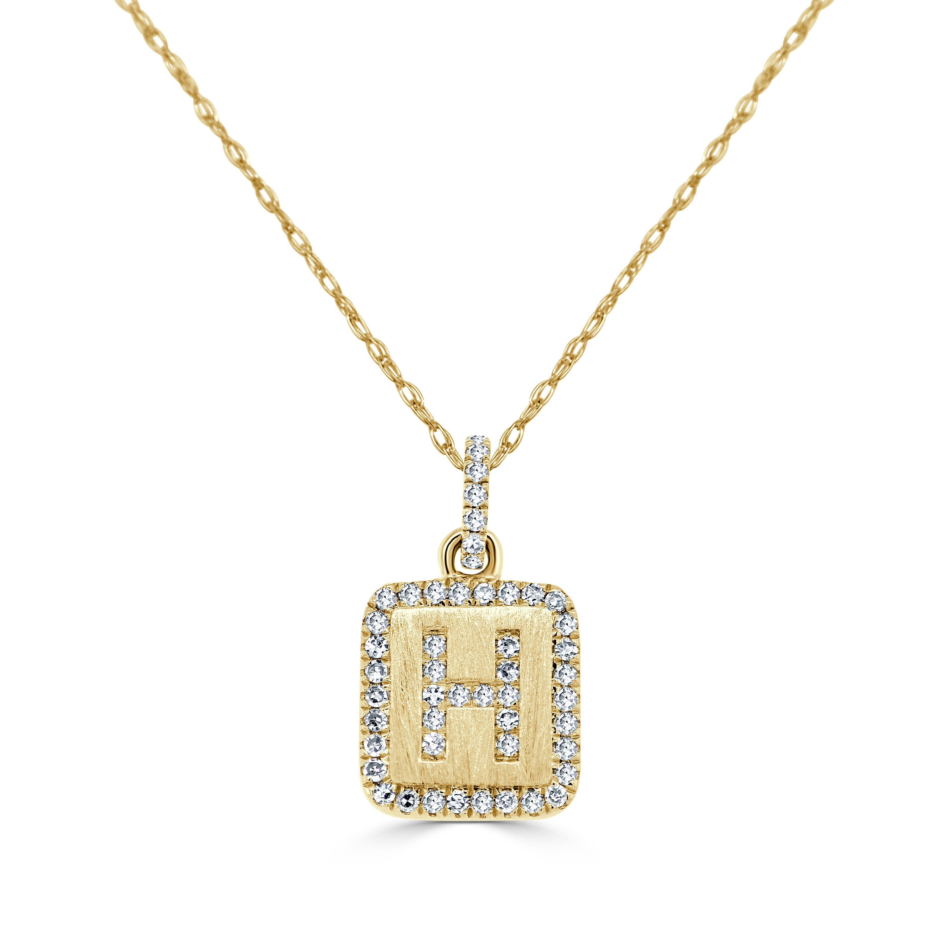 Diamond Small Initial Necklace