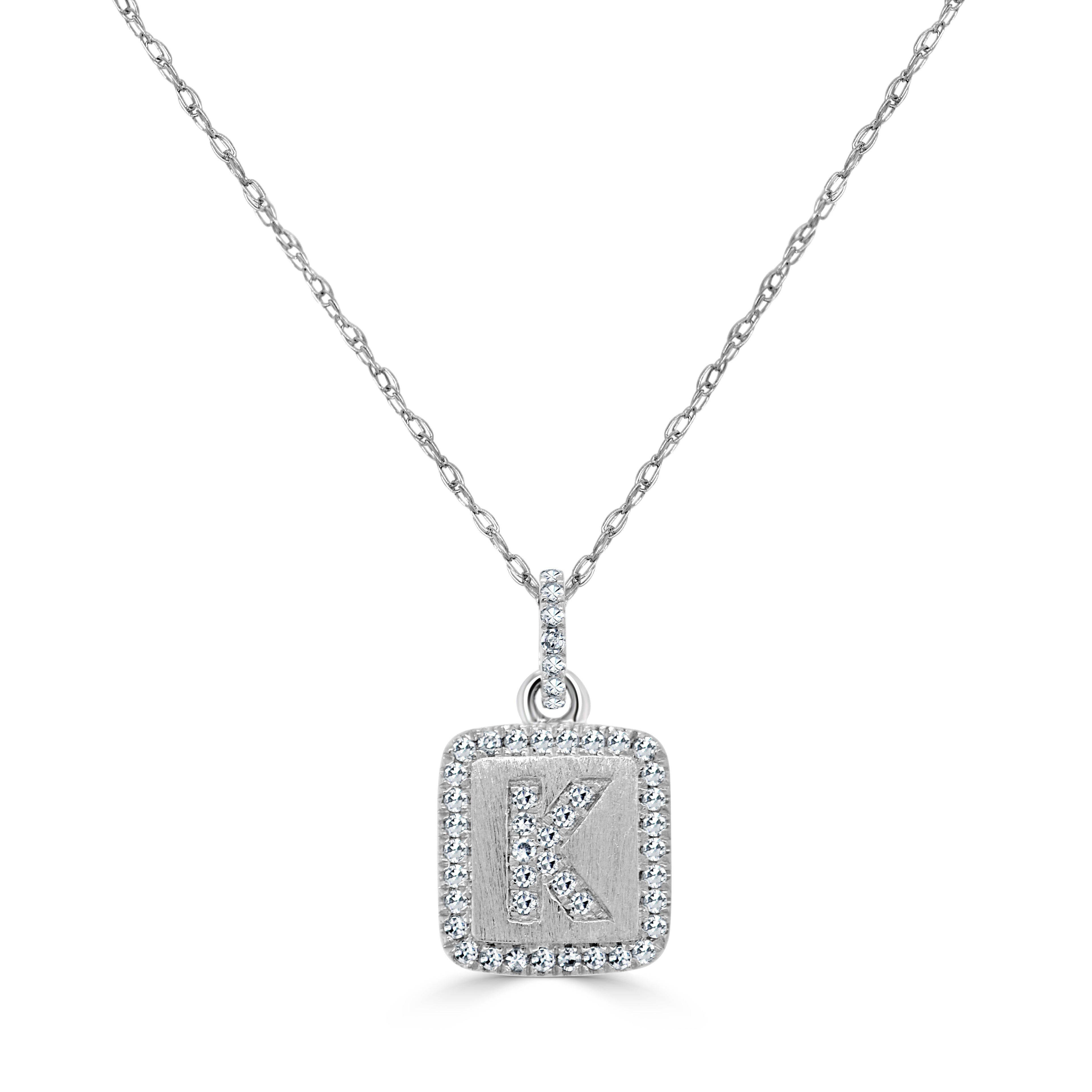 Diamond Small Initial Necklace
