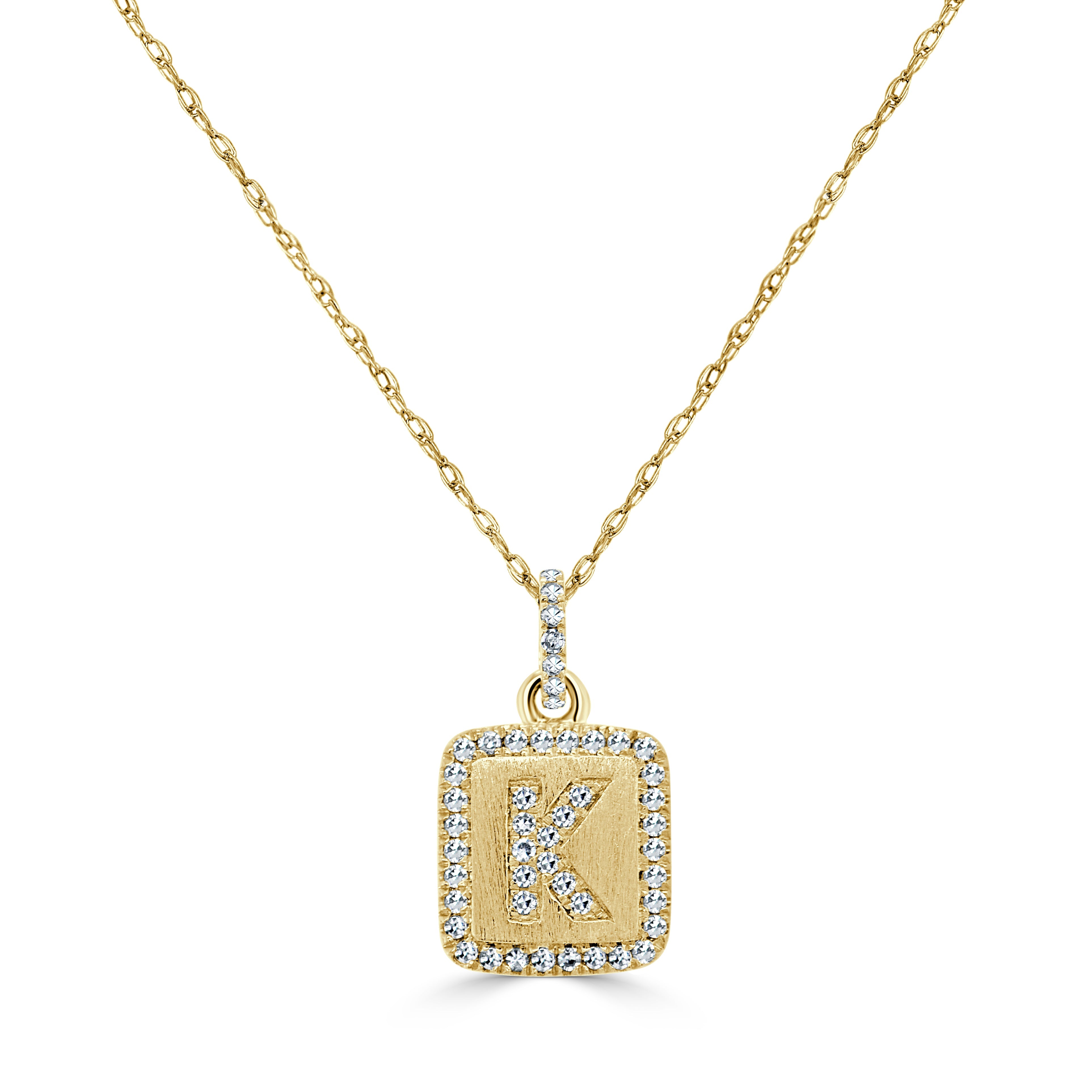 Diamond Small Initial Necklace