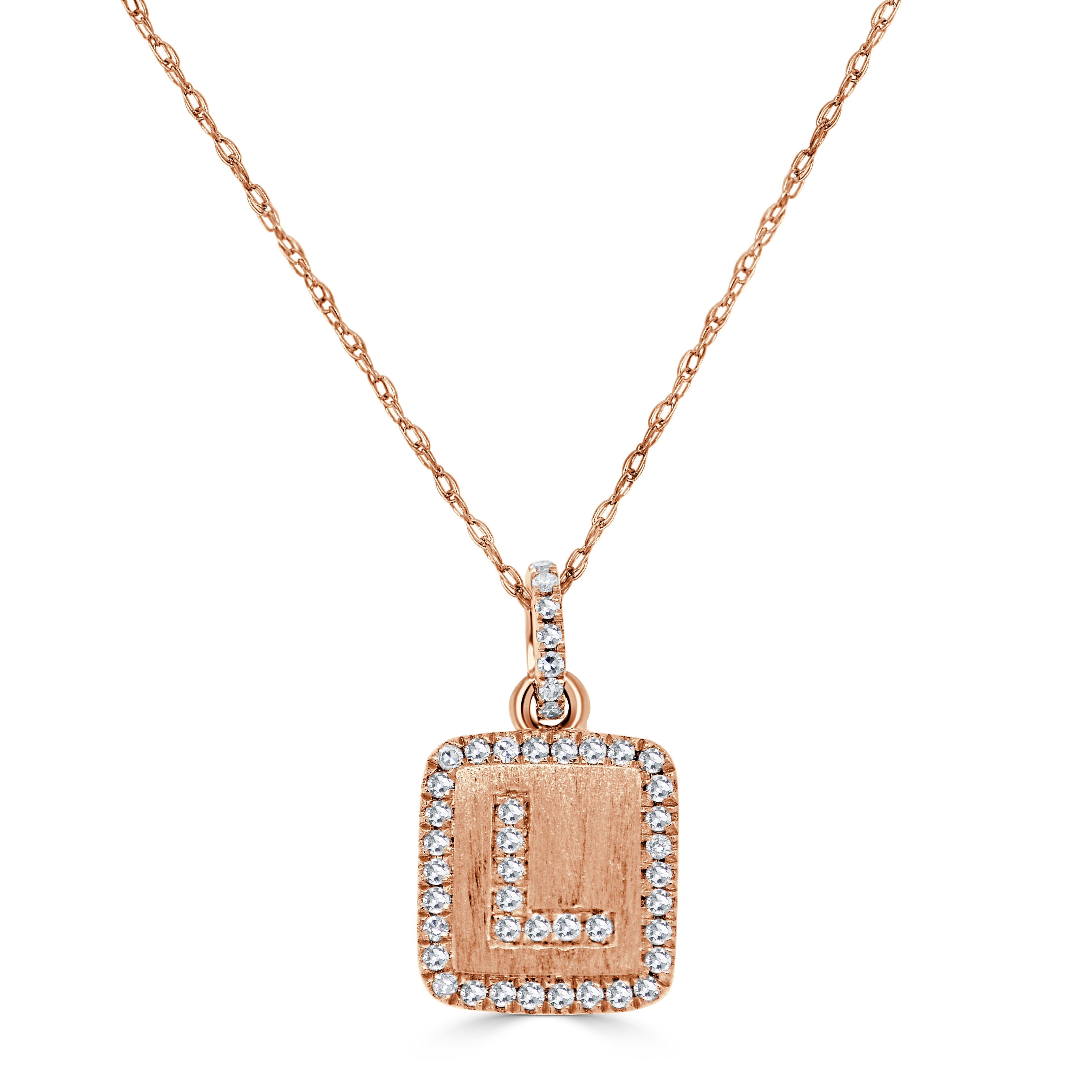 Diamond Small Initial Necklace