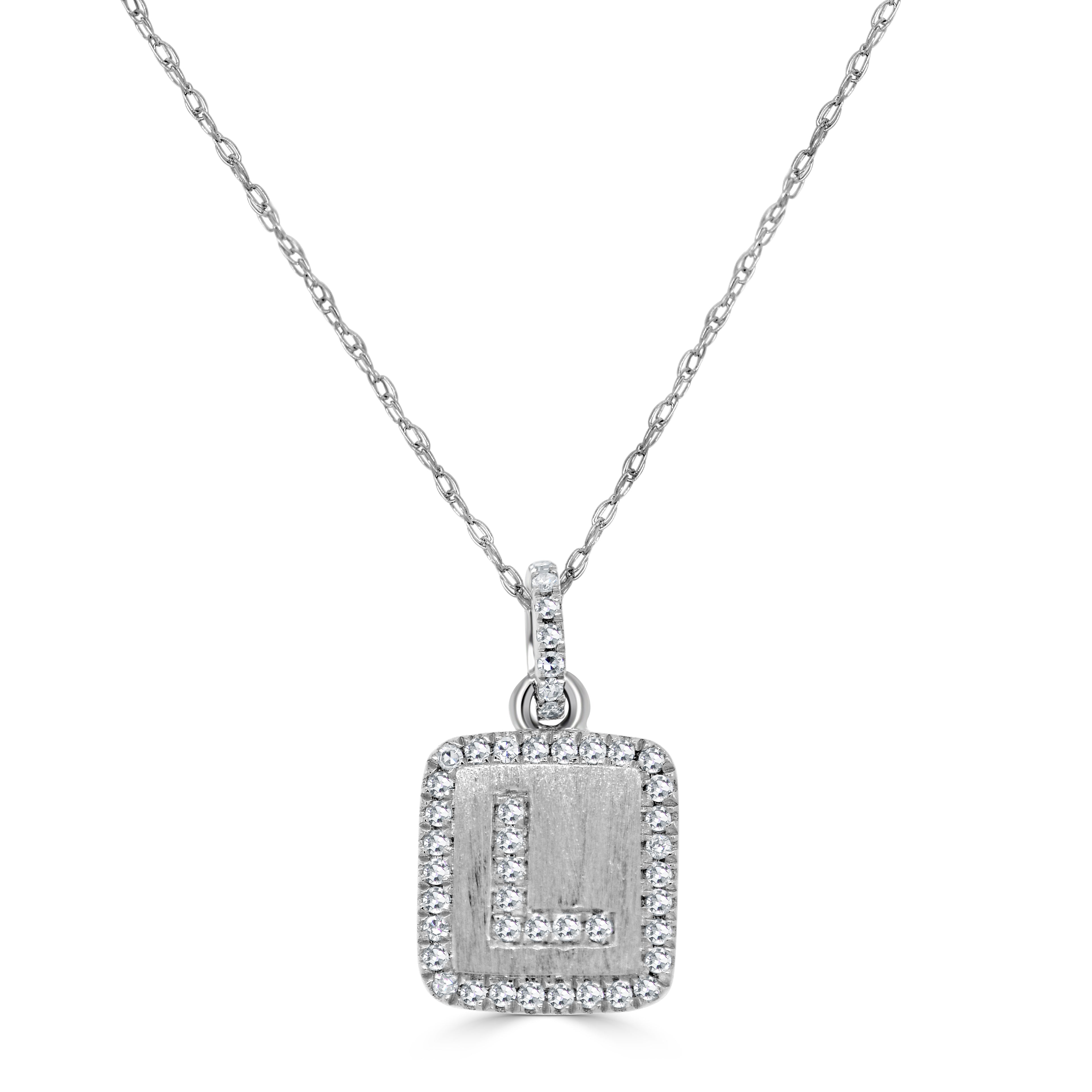 Diamond Small Initial Necklace