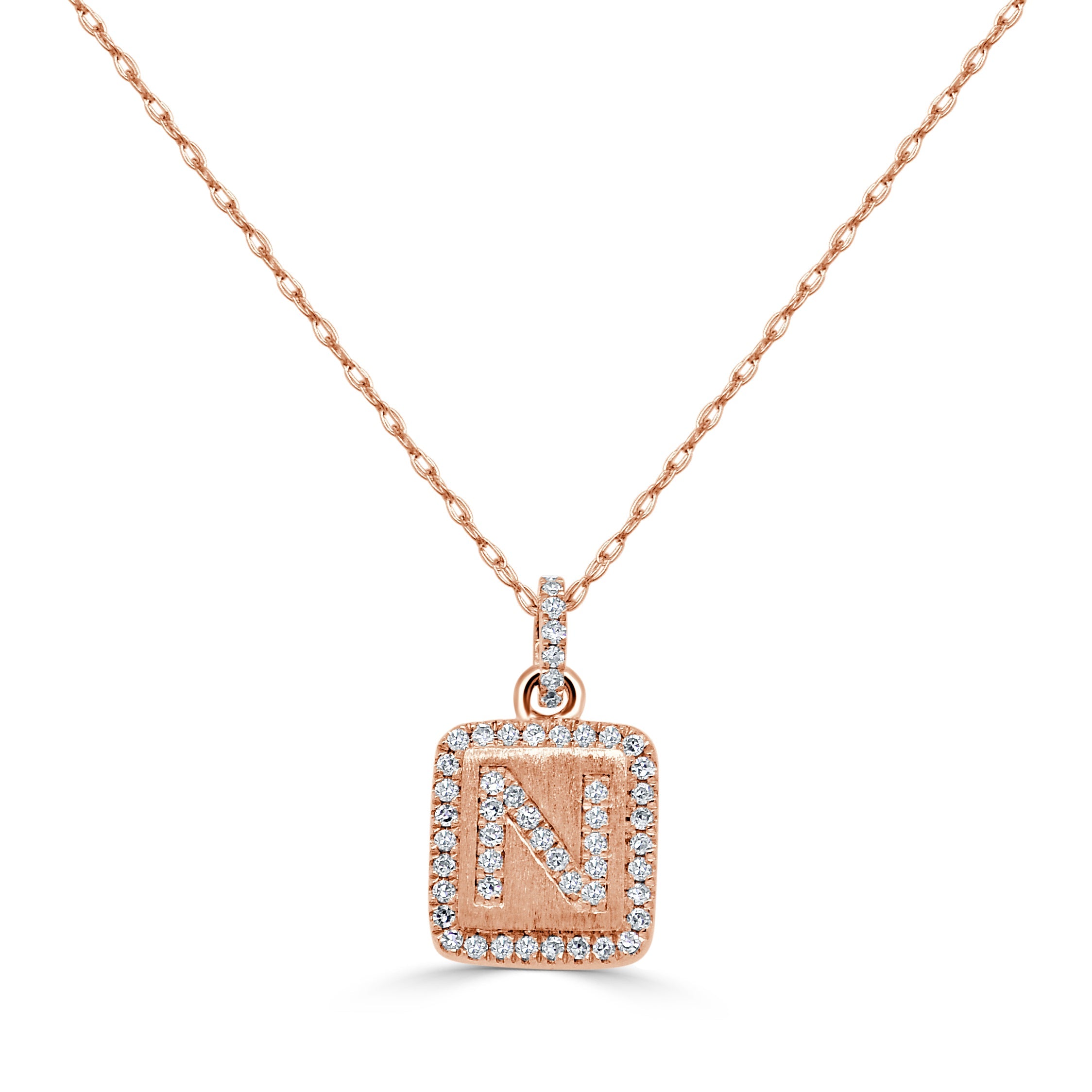 Diamond Small Initial Necklace