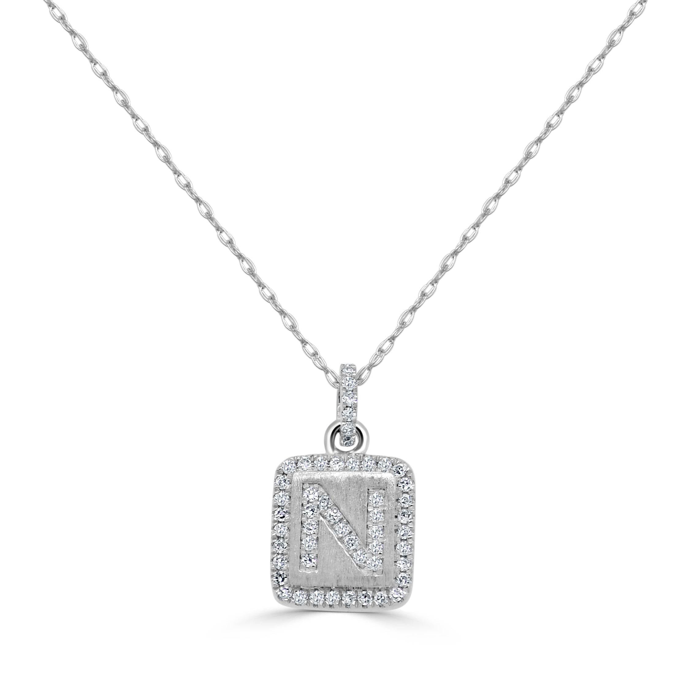Diamond Small Initial Necklace