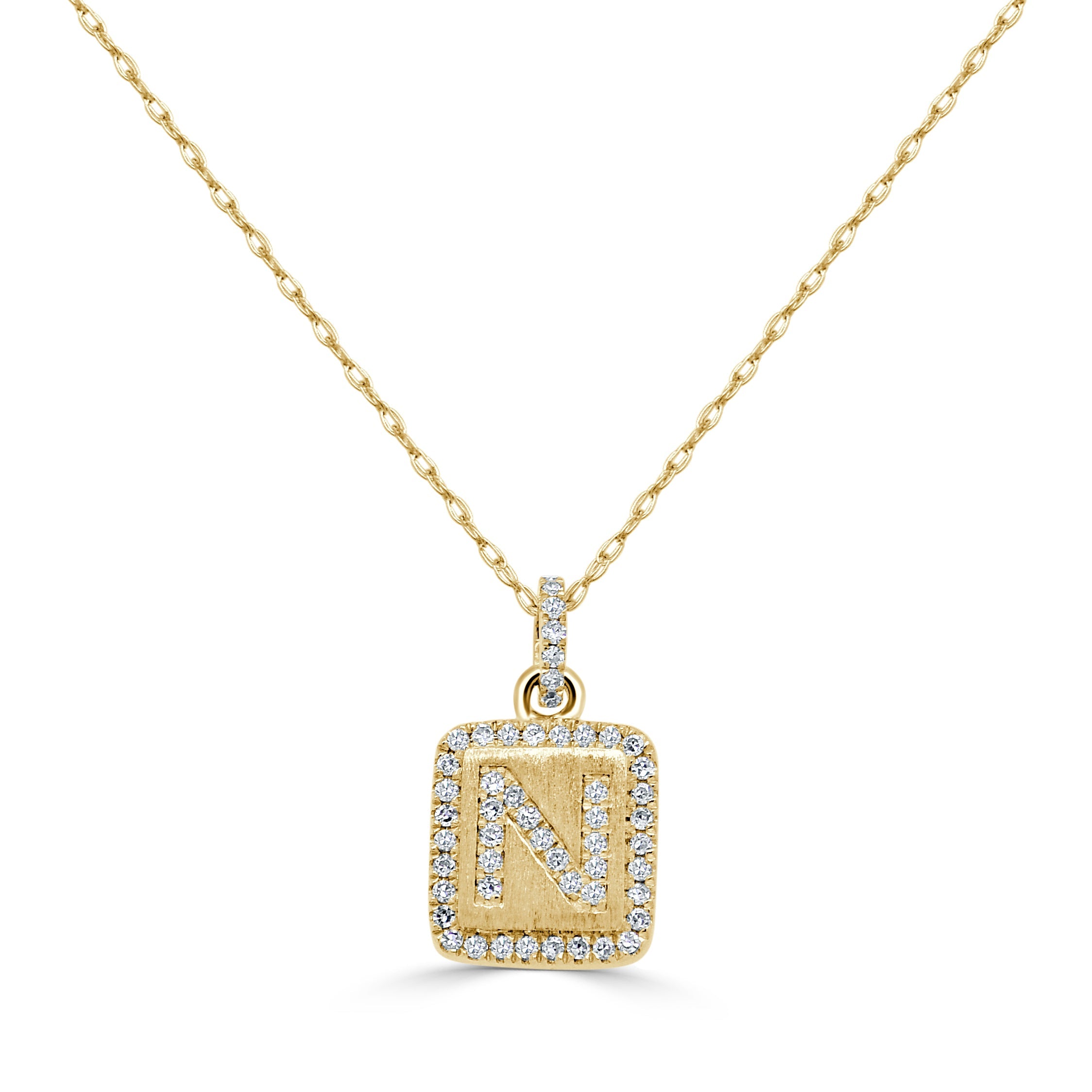 Diamond Small Initial Necklace